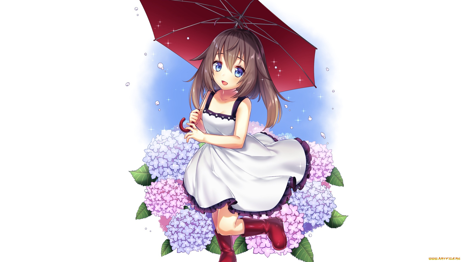 аниме, unknown, , другое, , девушка, взгляд, фон