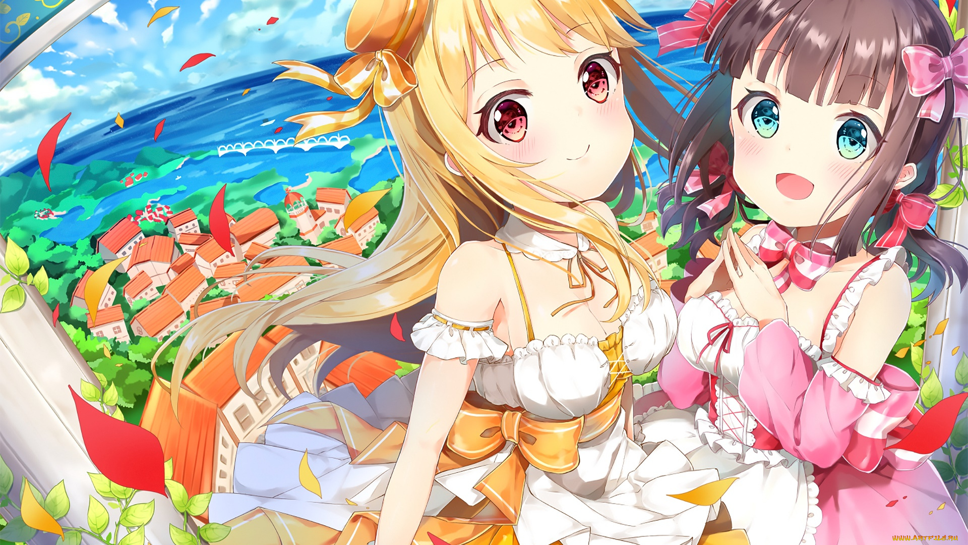 аниме, unknown, , другое, , взгляд, девушки, фон