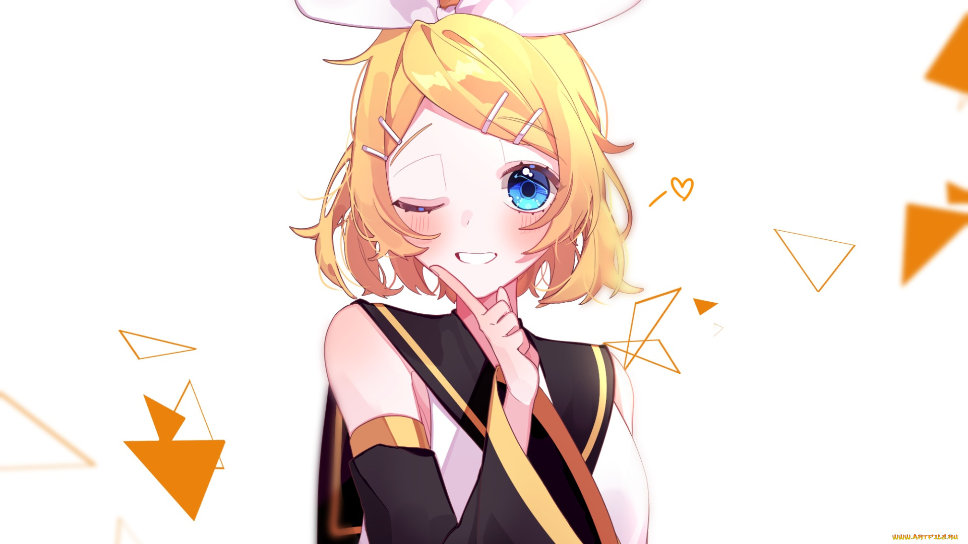 аниме, vocaloid, взгляд, девушка, фон