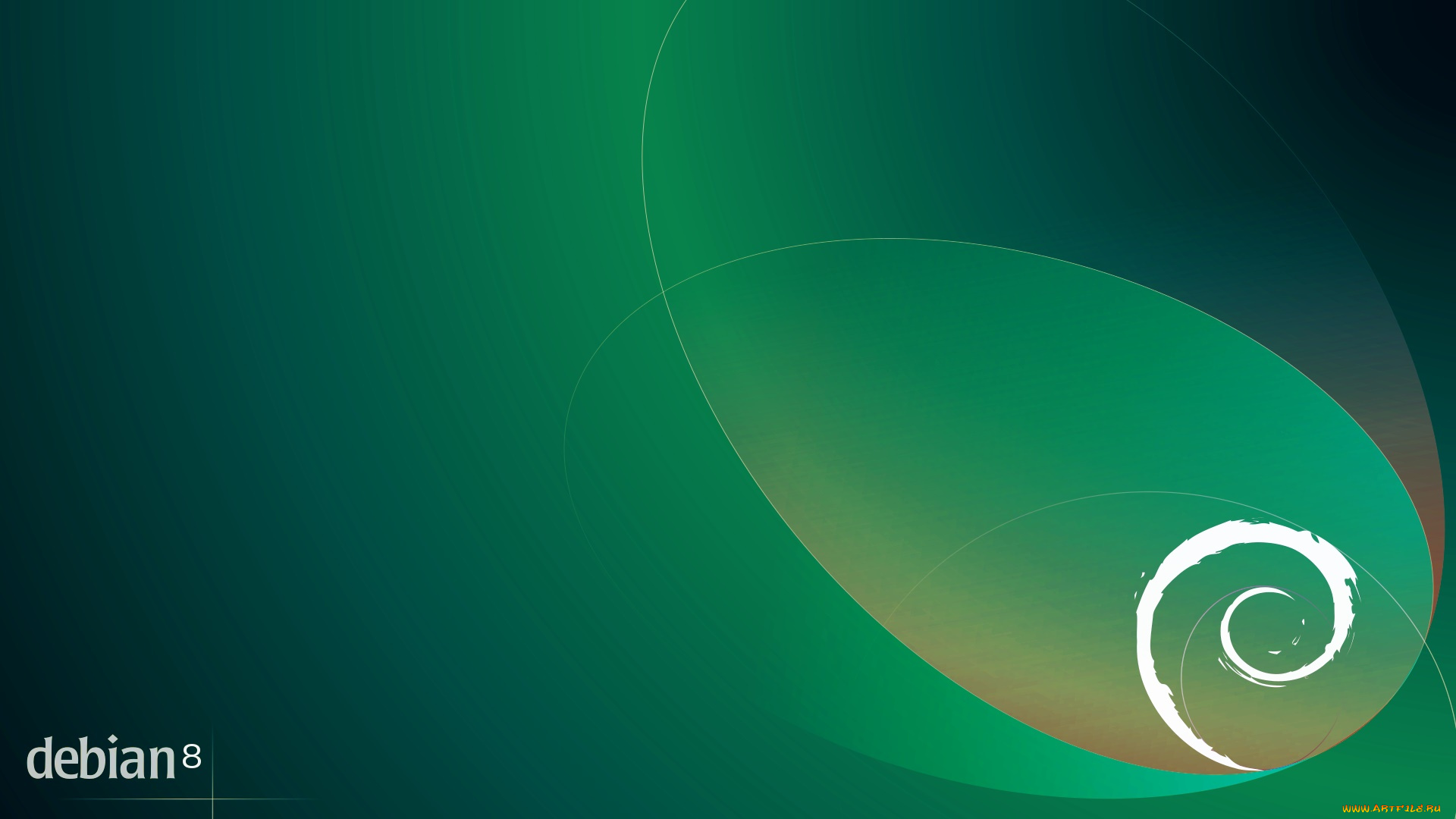 компьютеры, debian, фон, логотип