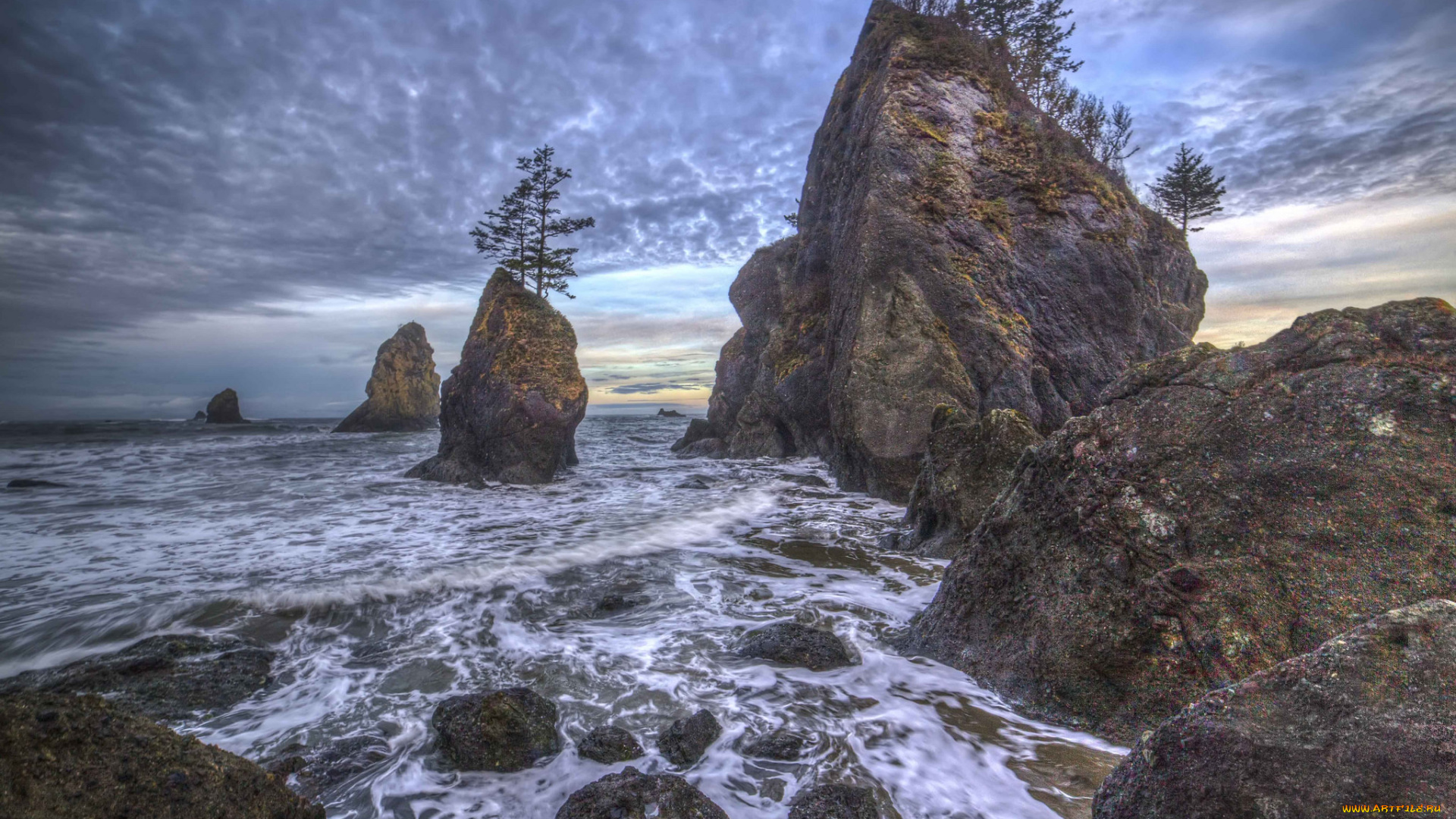 природа, побережье, простор