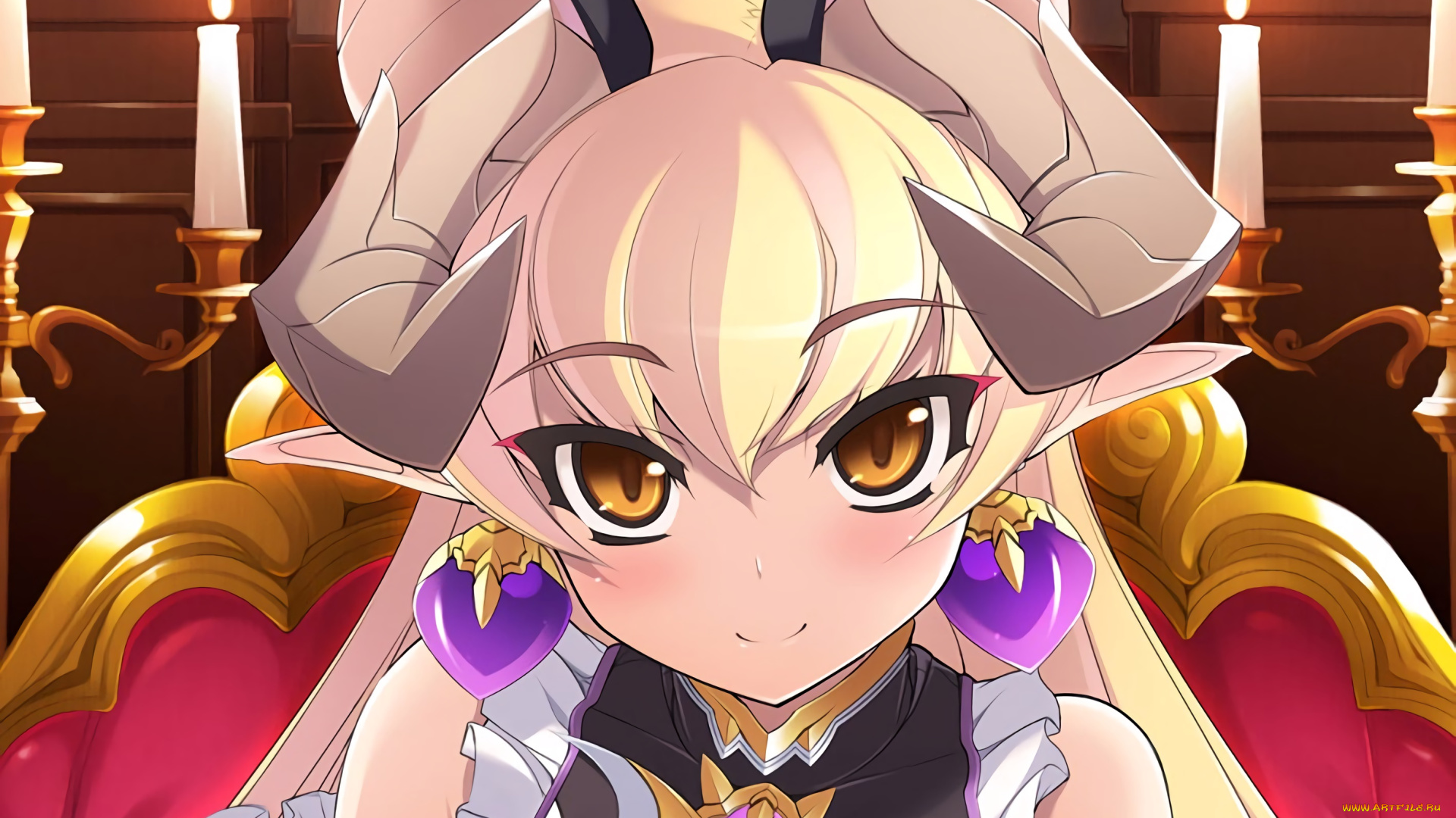 rage, of, bahamut, аниме, shingeki, no, bahamut, девушка, взгляд, фон