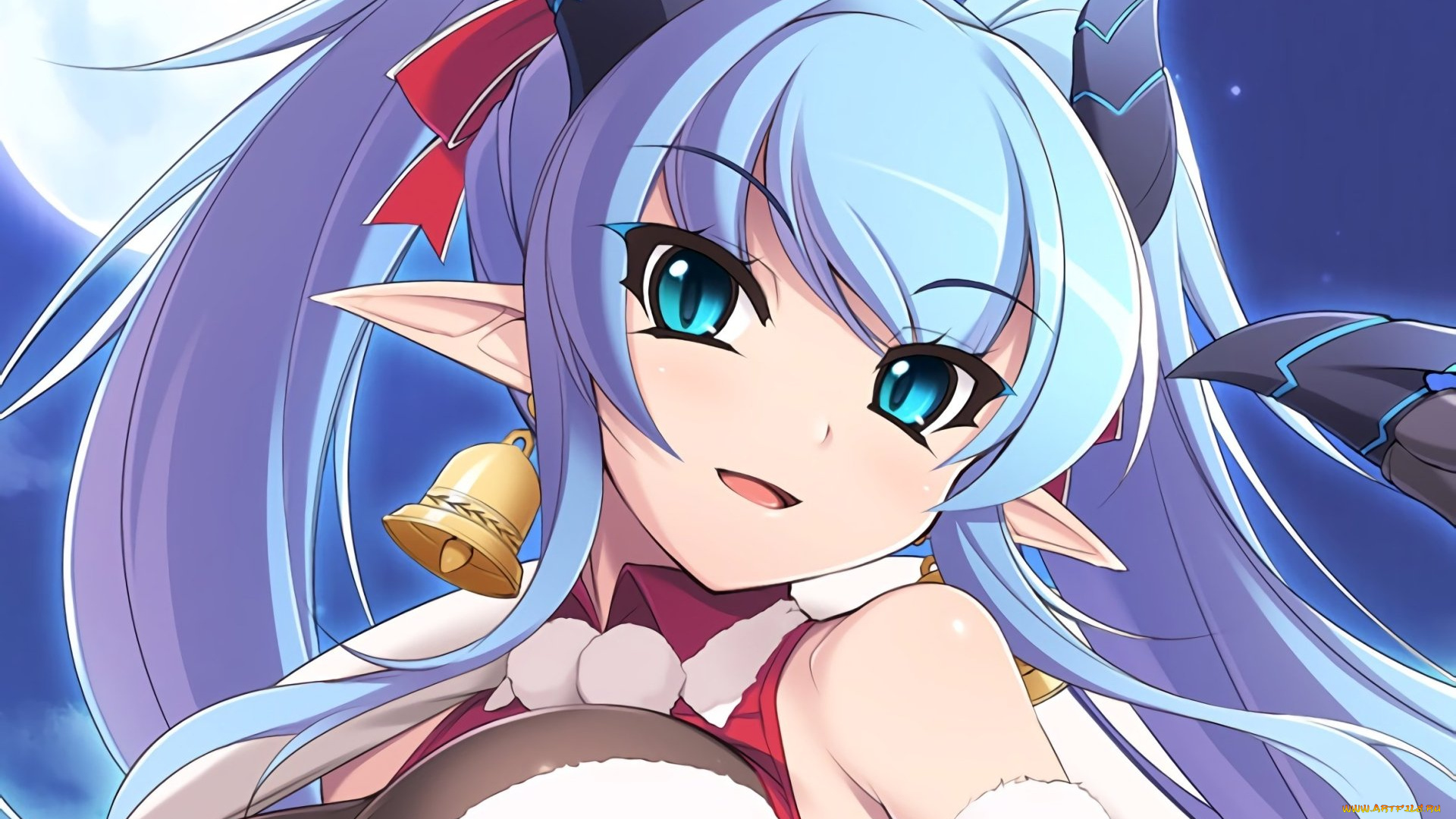 rage, of, bahamut, аниме, shingeki, no, bahamut, девушка, взгляд, фон