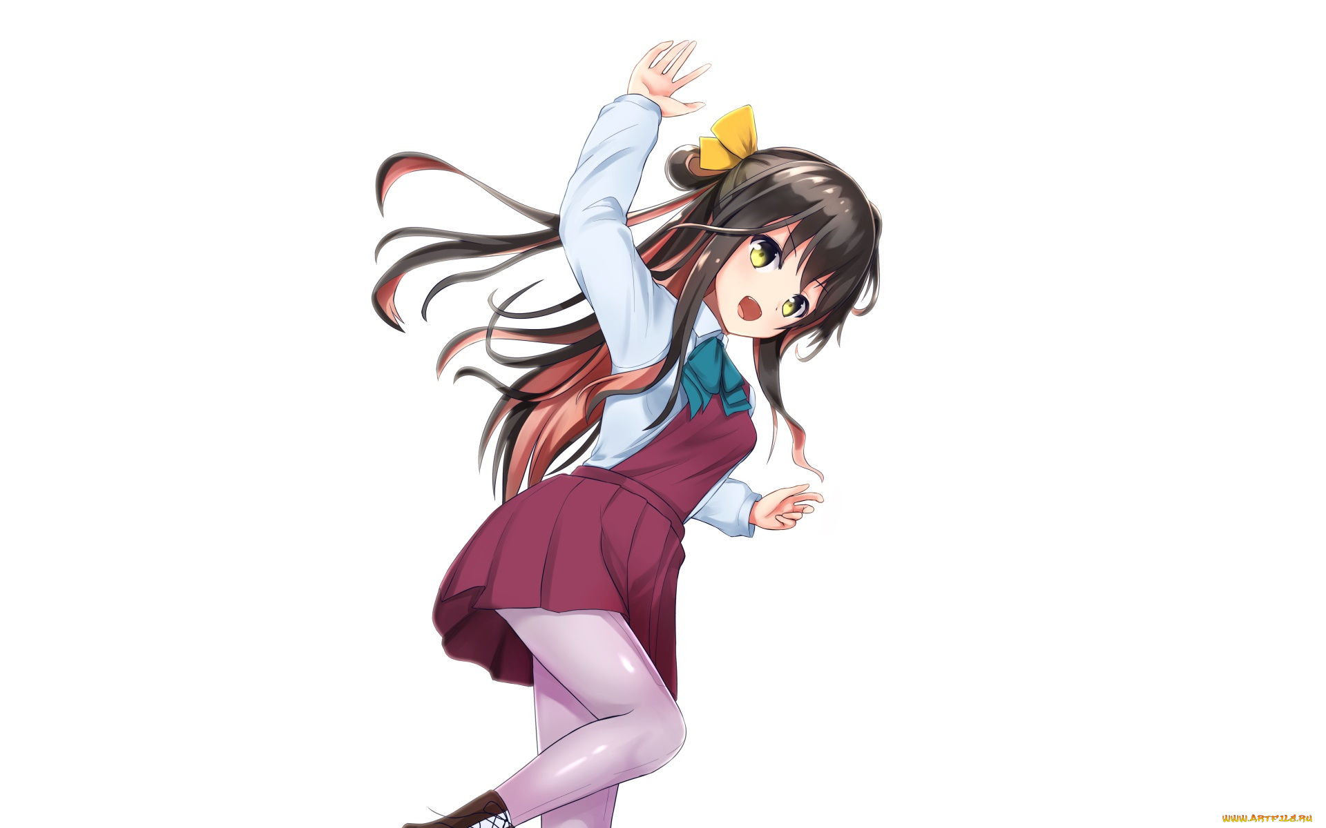 аниме, kantai, collection, девушка, взгляд, фон