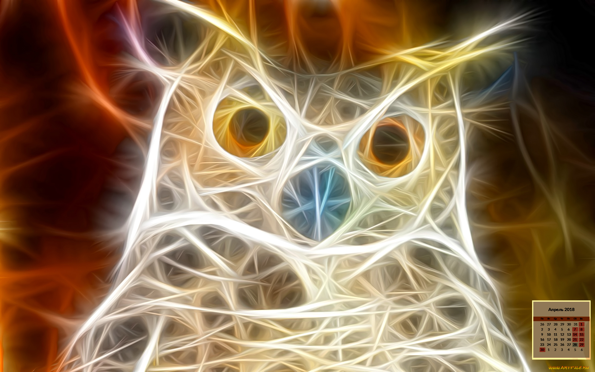 календари, рисованные, , векторная, графика, взгляд, 2018, птица