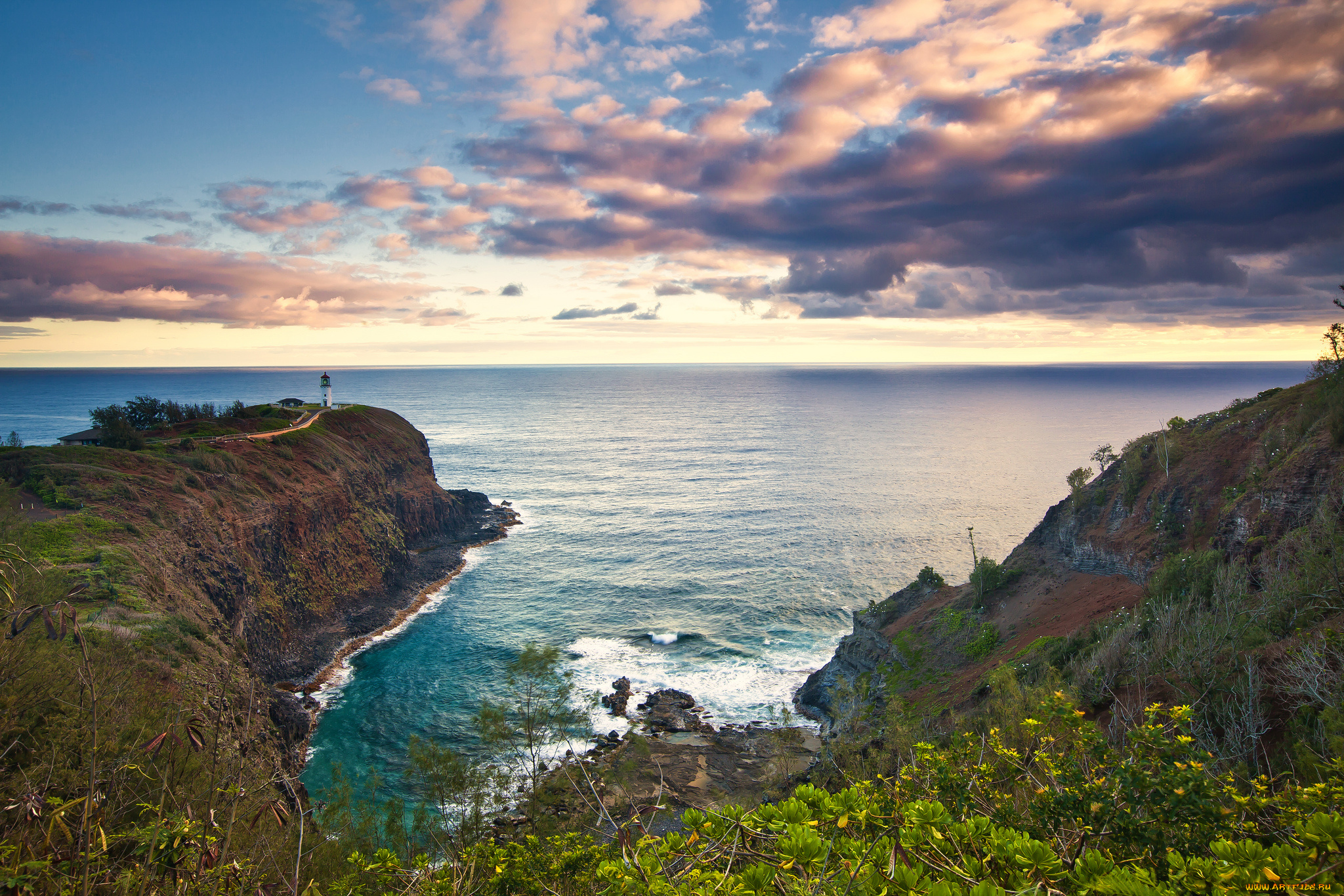 природа, побережье, простор