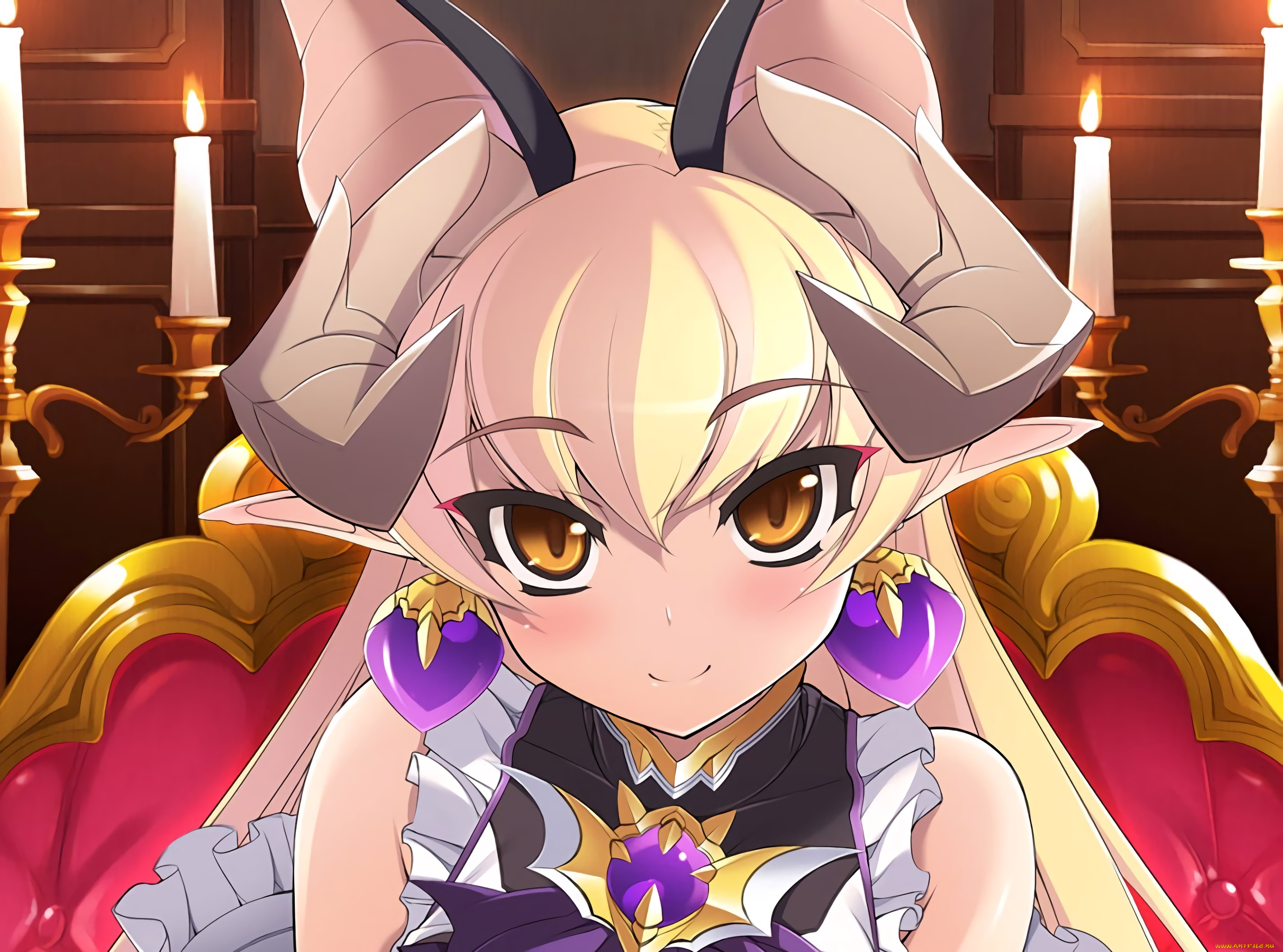 rage, of, bahamut, аниме, shingeki, no, bahamut, девушка, взгляд, фон