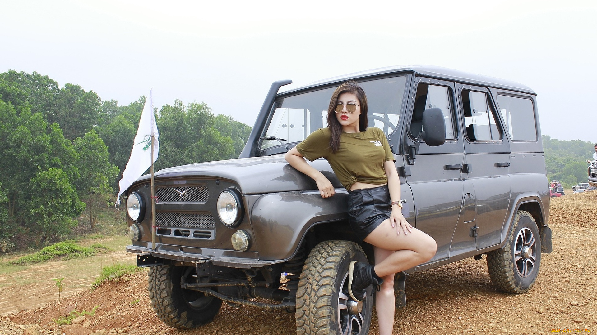 автомобили, -авто, с, девушками, фон, взгляд, девушка