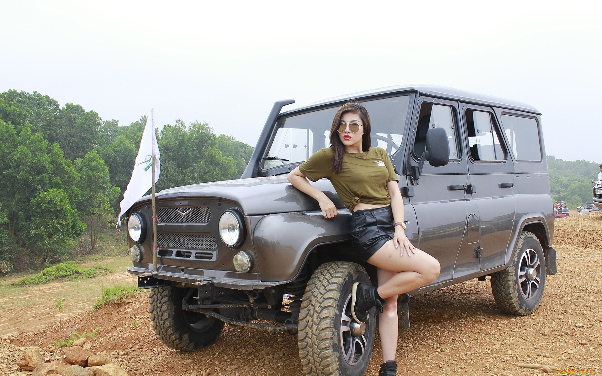 автомобили, -авто, с, девушками, фон, взгляд, девушка