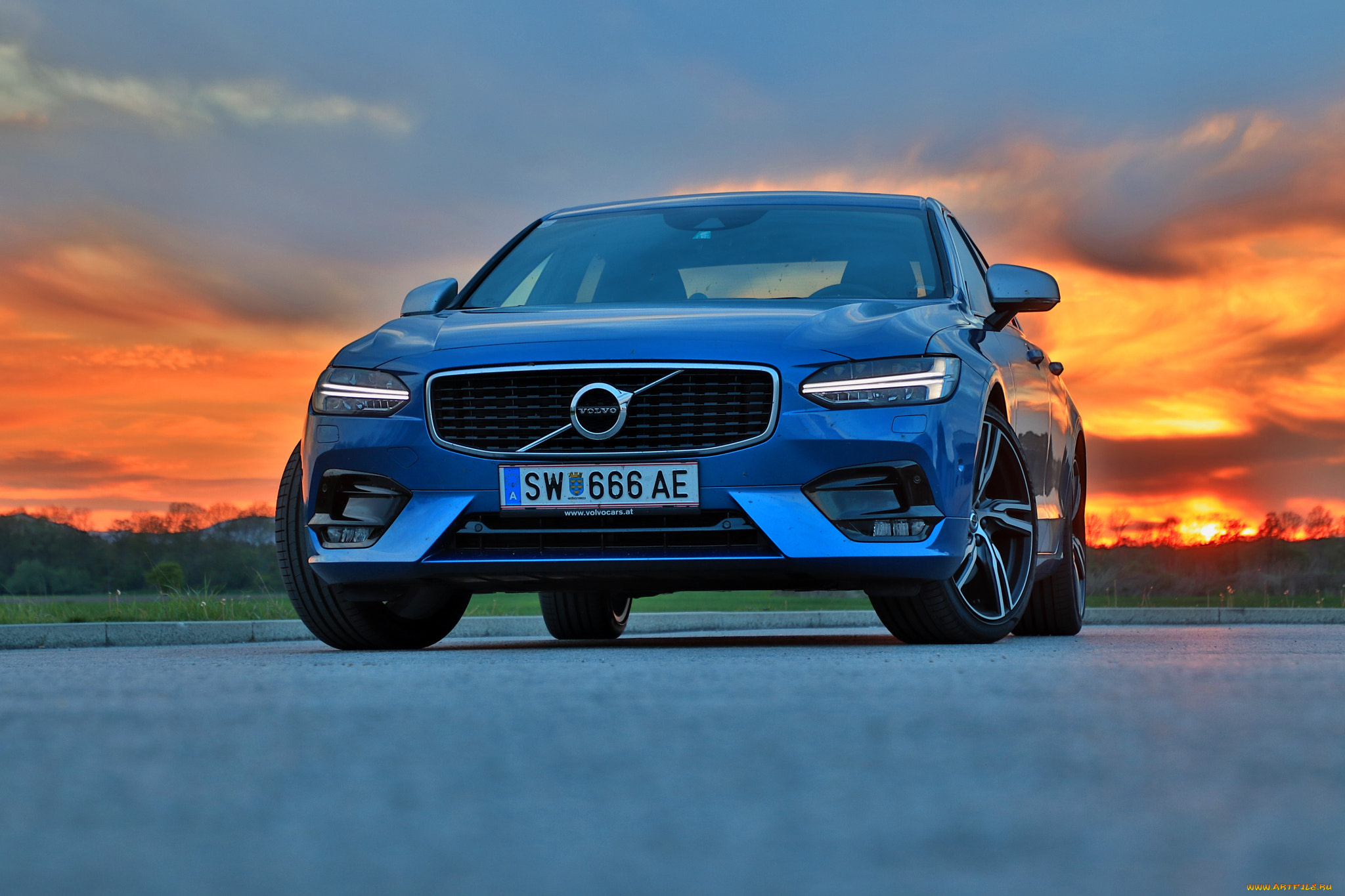 volvo, v90, cc, автомобили, volvo, природа, закат, v90, cc, вольво, глубина, резкости