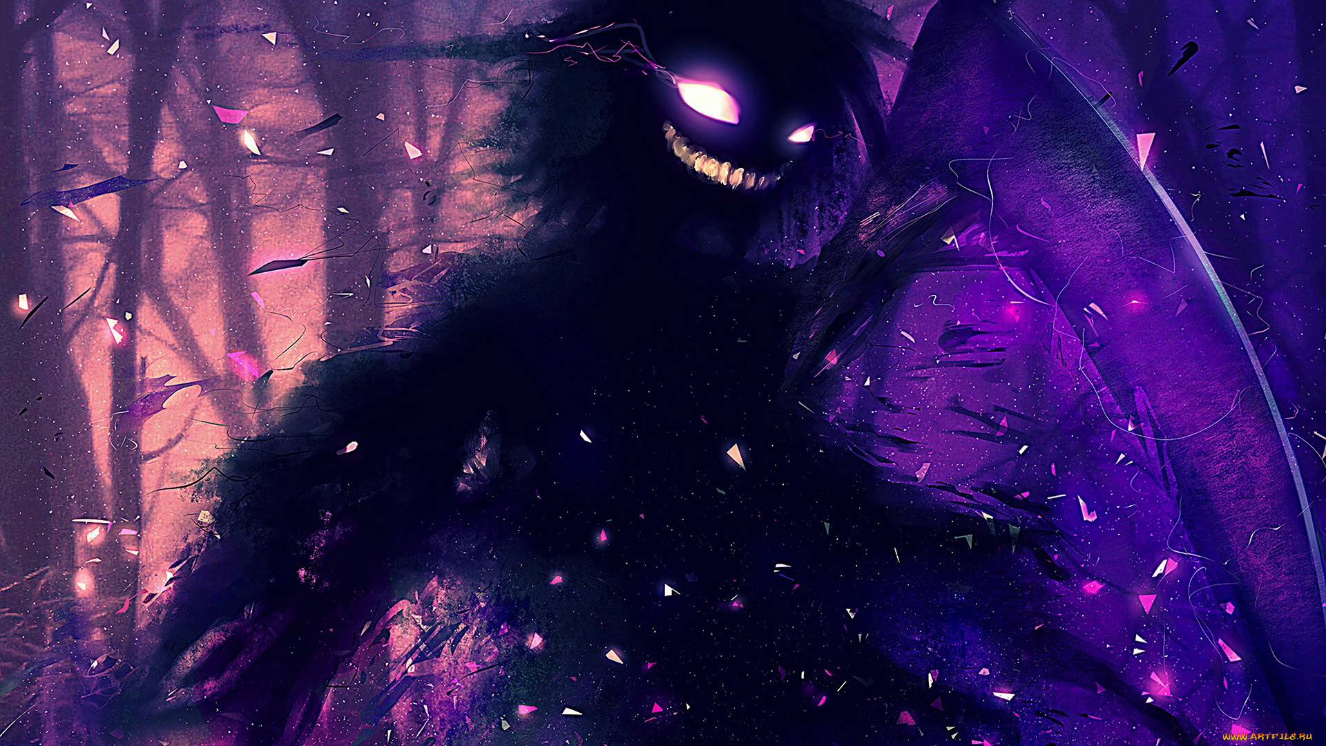 фэнтези, демоны, монстр, улыбка, лес