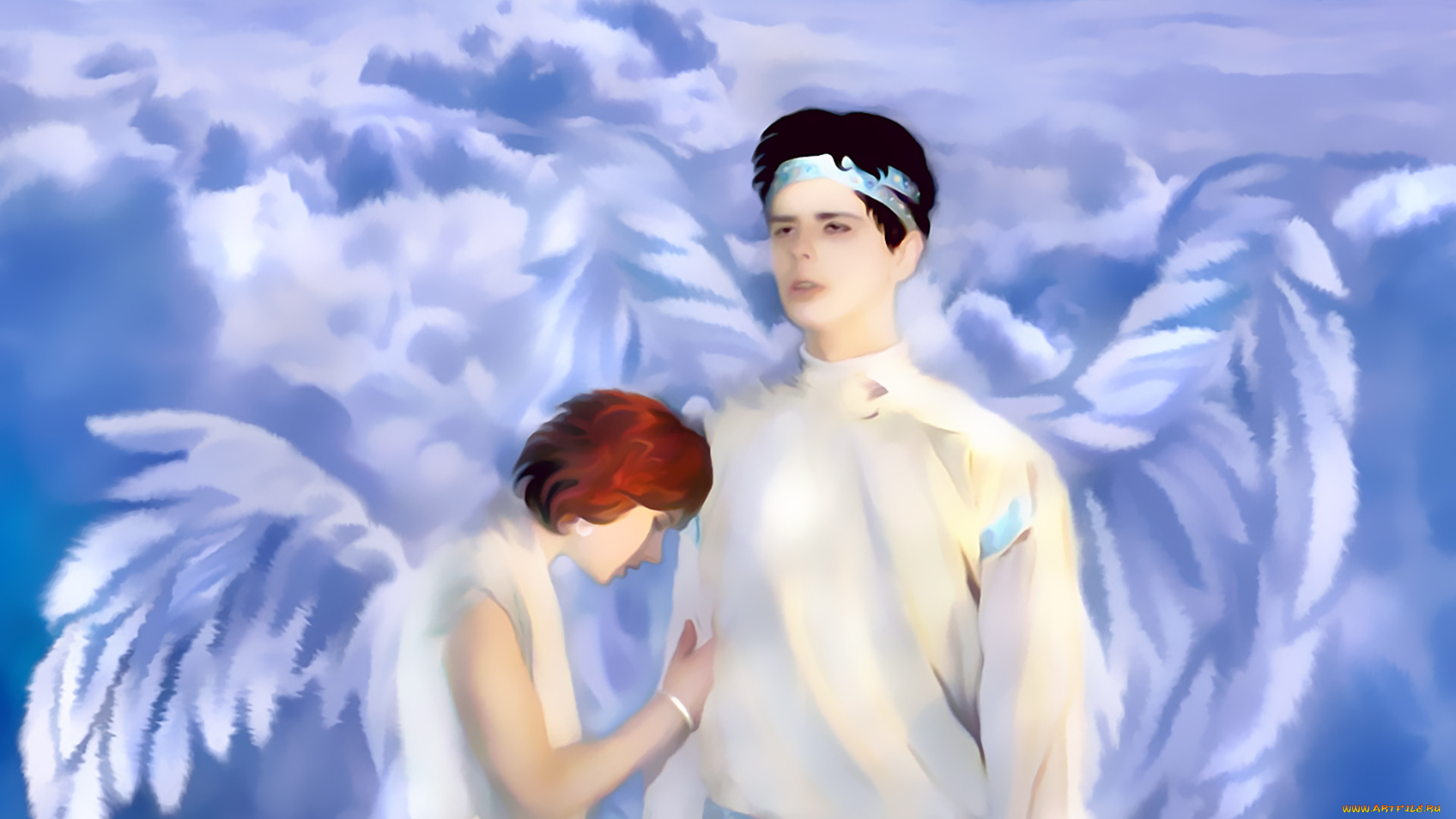 календари, фэнтези, крылья, девушка, мужчина, calendar, 2020