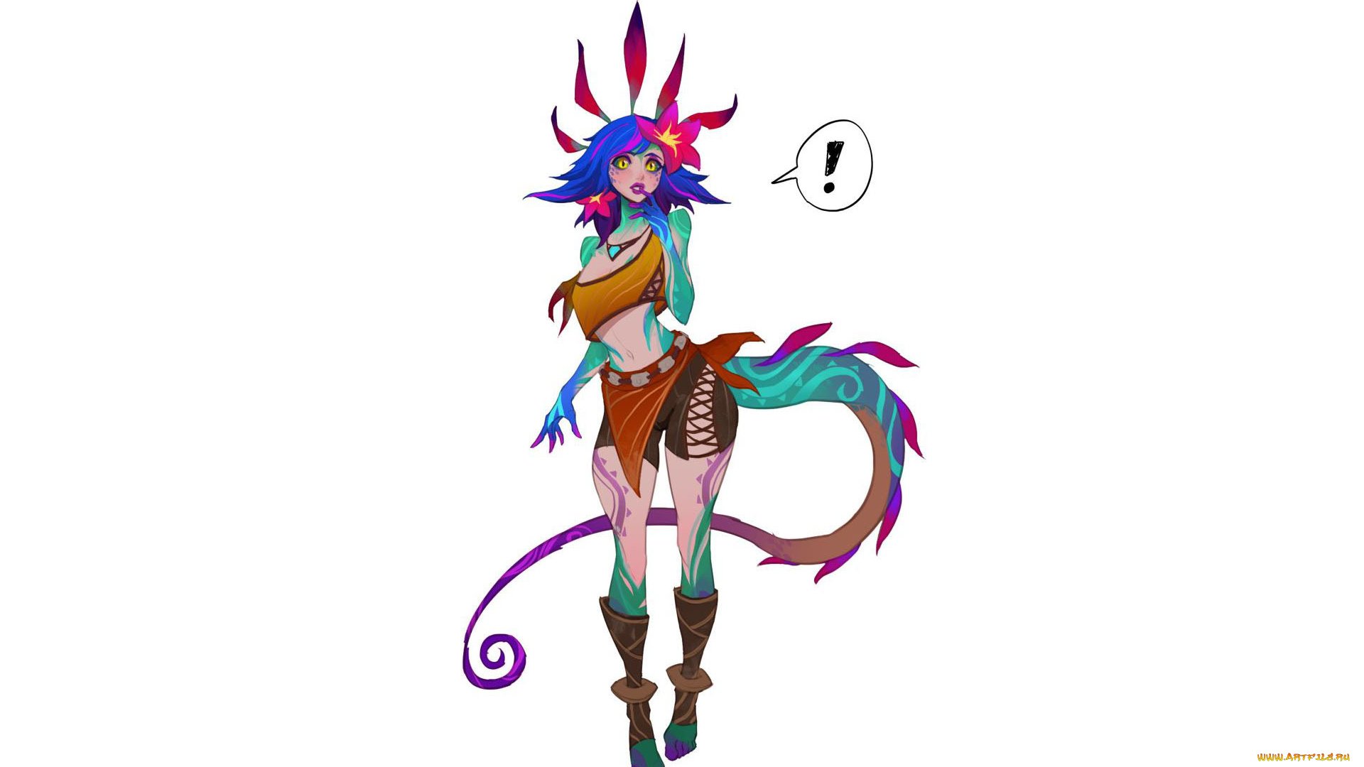 видео, игры, league, of, legends, neeko, хвост, восклицательный, знак