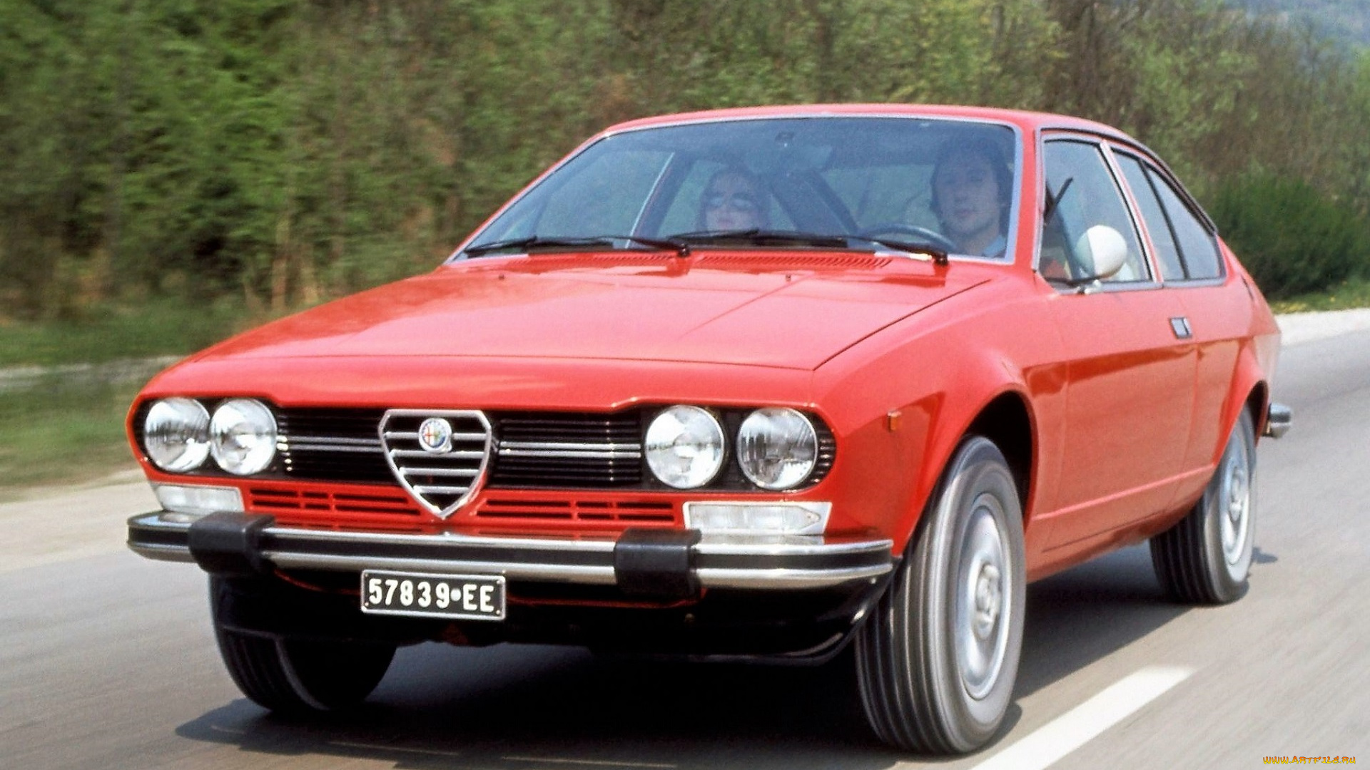 alfa, romeo, alfetta, автомобили, alfa, romeo, красный, дорога