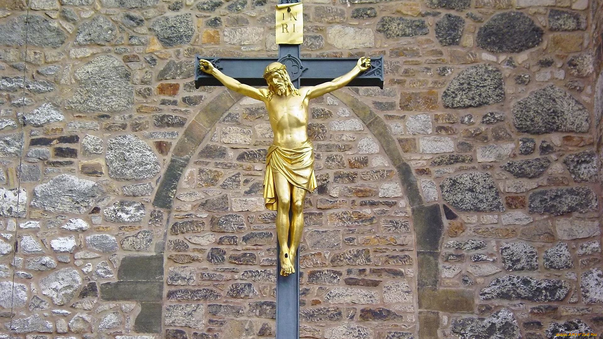 разное, религия, распятие, стена