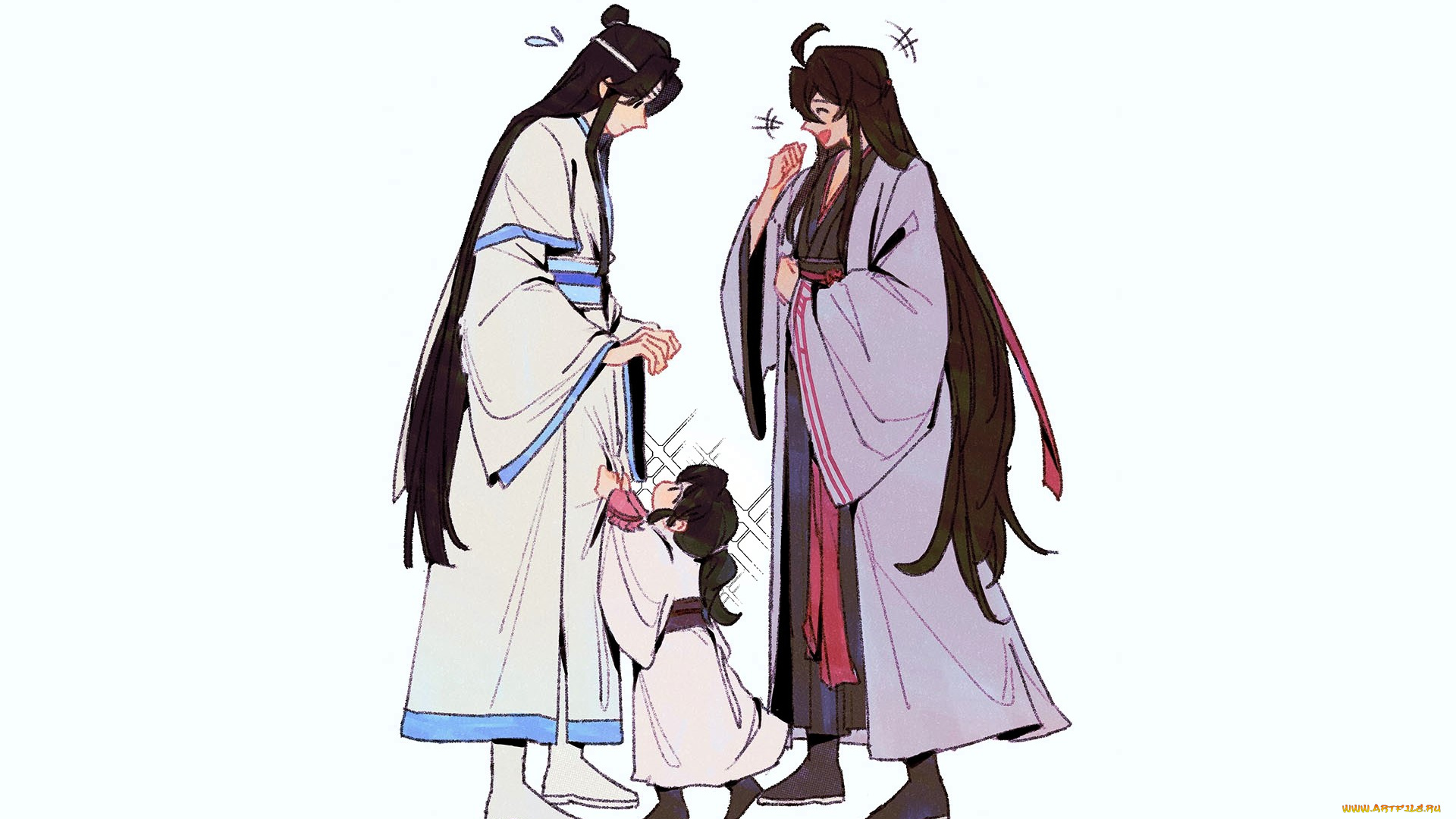 аниме, mo, dao, zu, shi, лань, ванцзи, а-юань, вэй, усянь