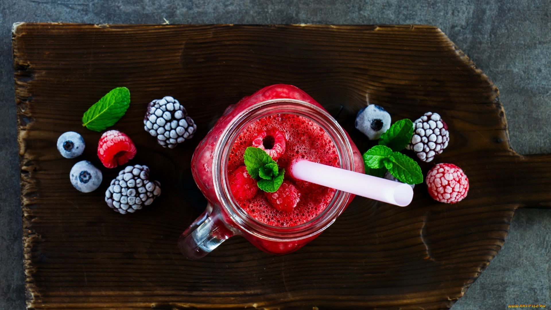 еда, напитки, мята, малиновый, смузи, черника, ежевика