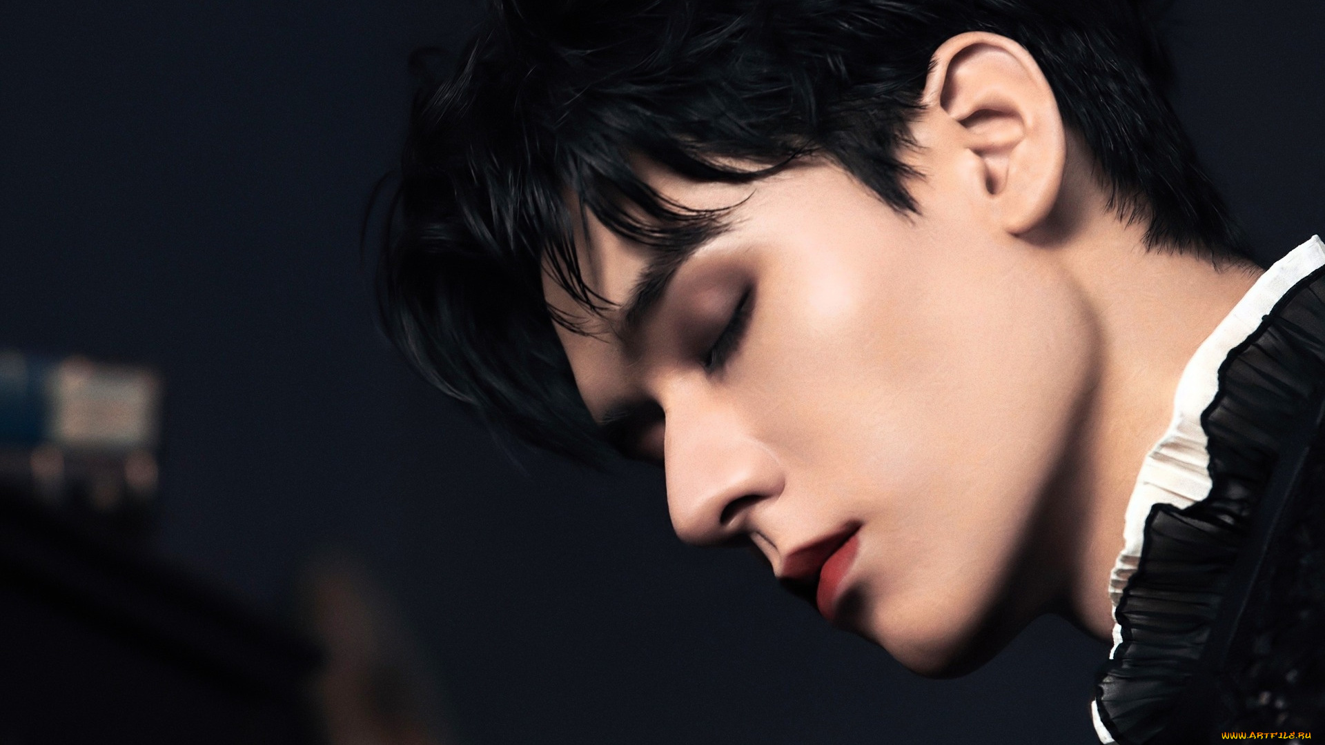 мужчины, gong, jun, |, simon, gong, актер, лицо, макияж