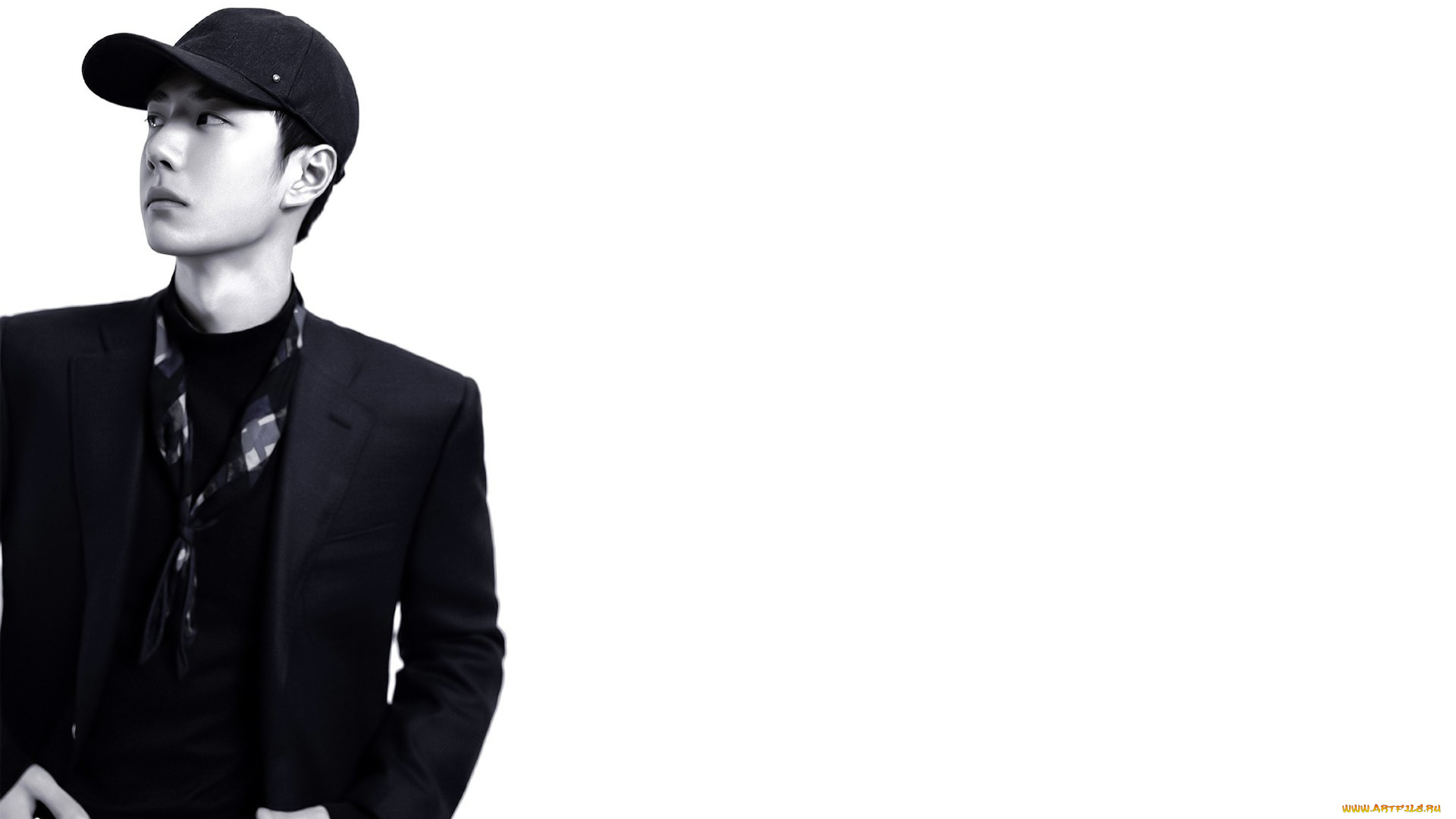 мужчины, wang, yi, bo, актер, кепка, пиджак, галстук