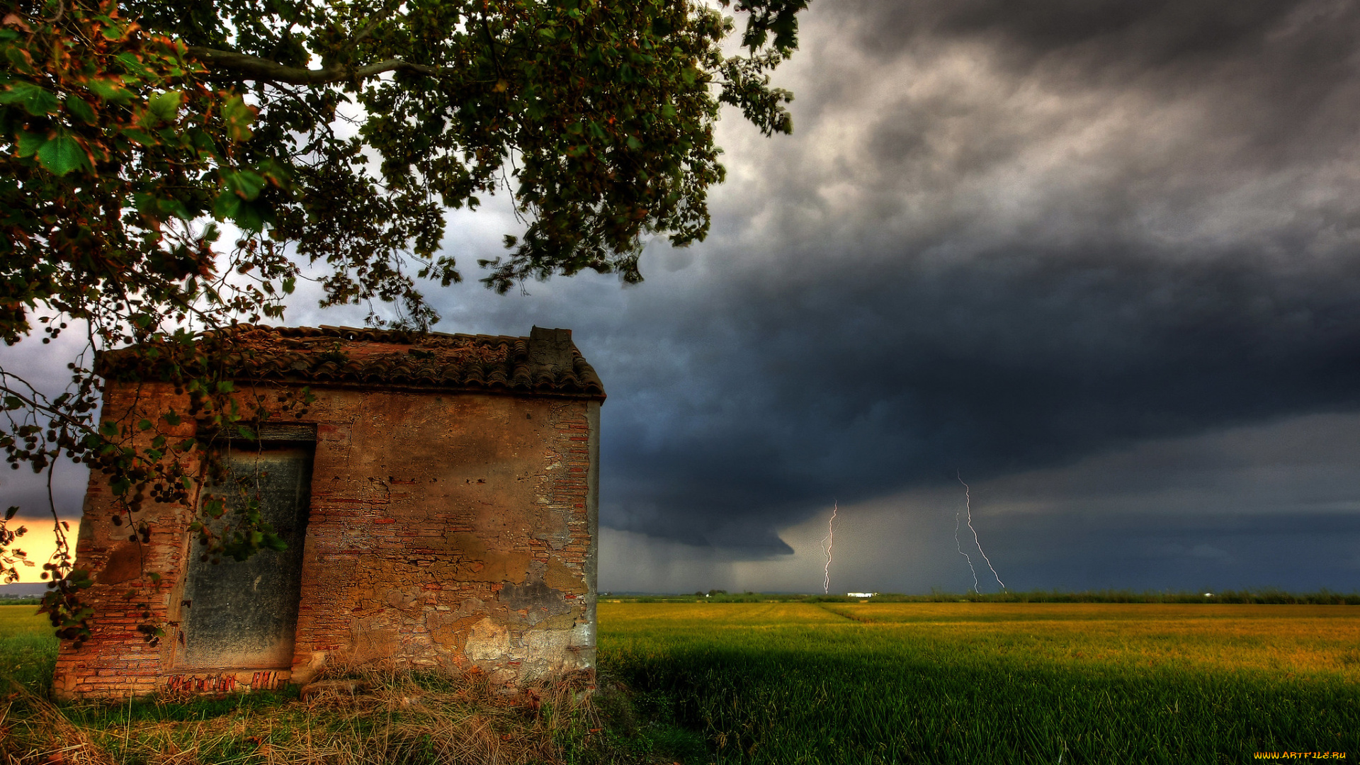 разное, развалины, , руины, , металлолом, молния