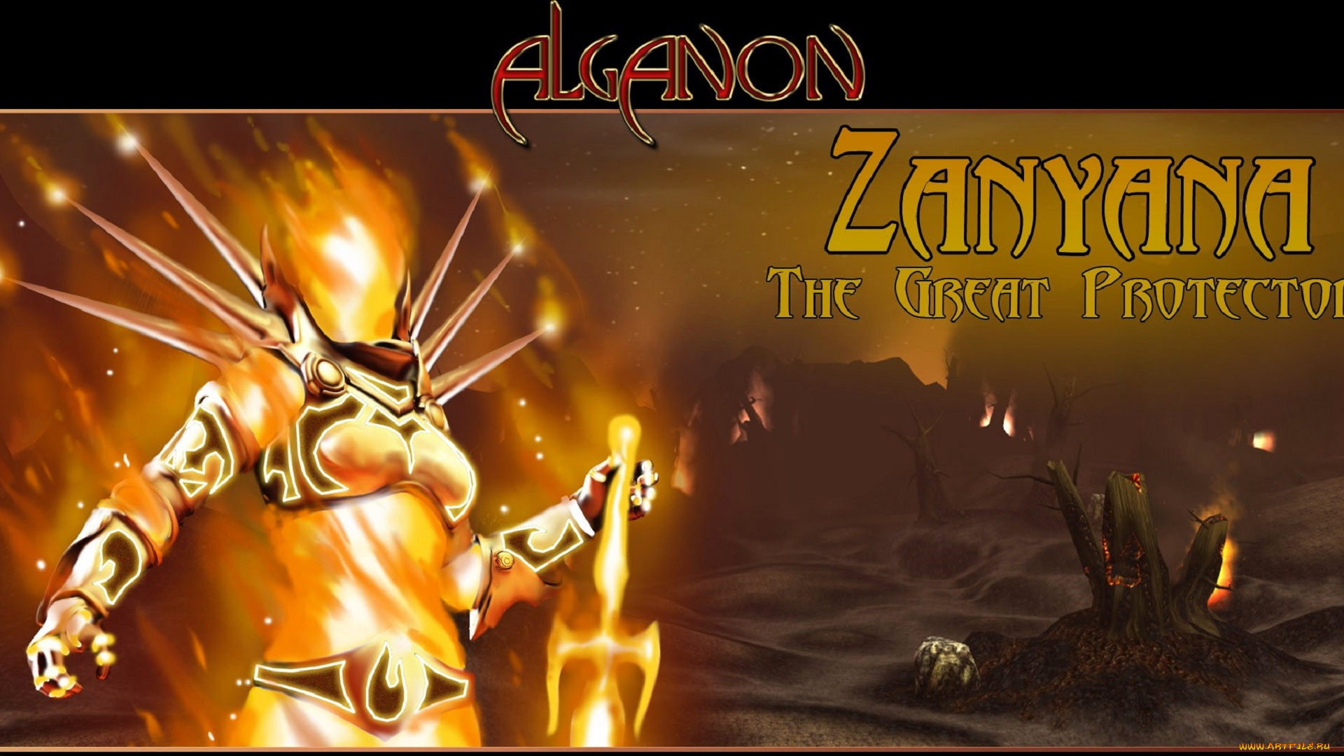 видео, игры, alganon, персонаж, огонь