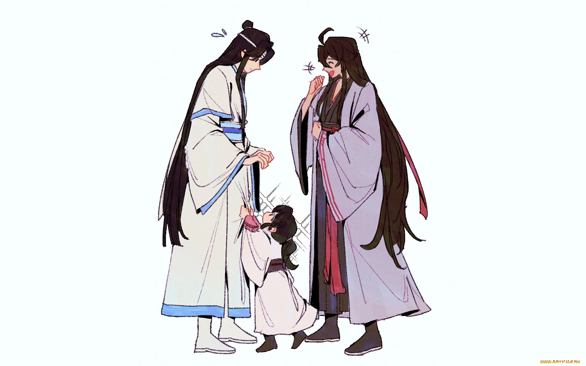 аниме, mo, dao, zu, shi, лань, ванцзи, а-юань, вэй, усянь