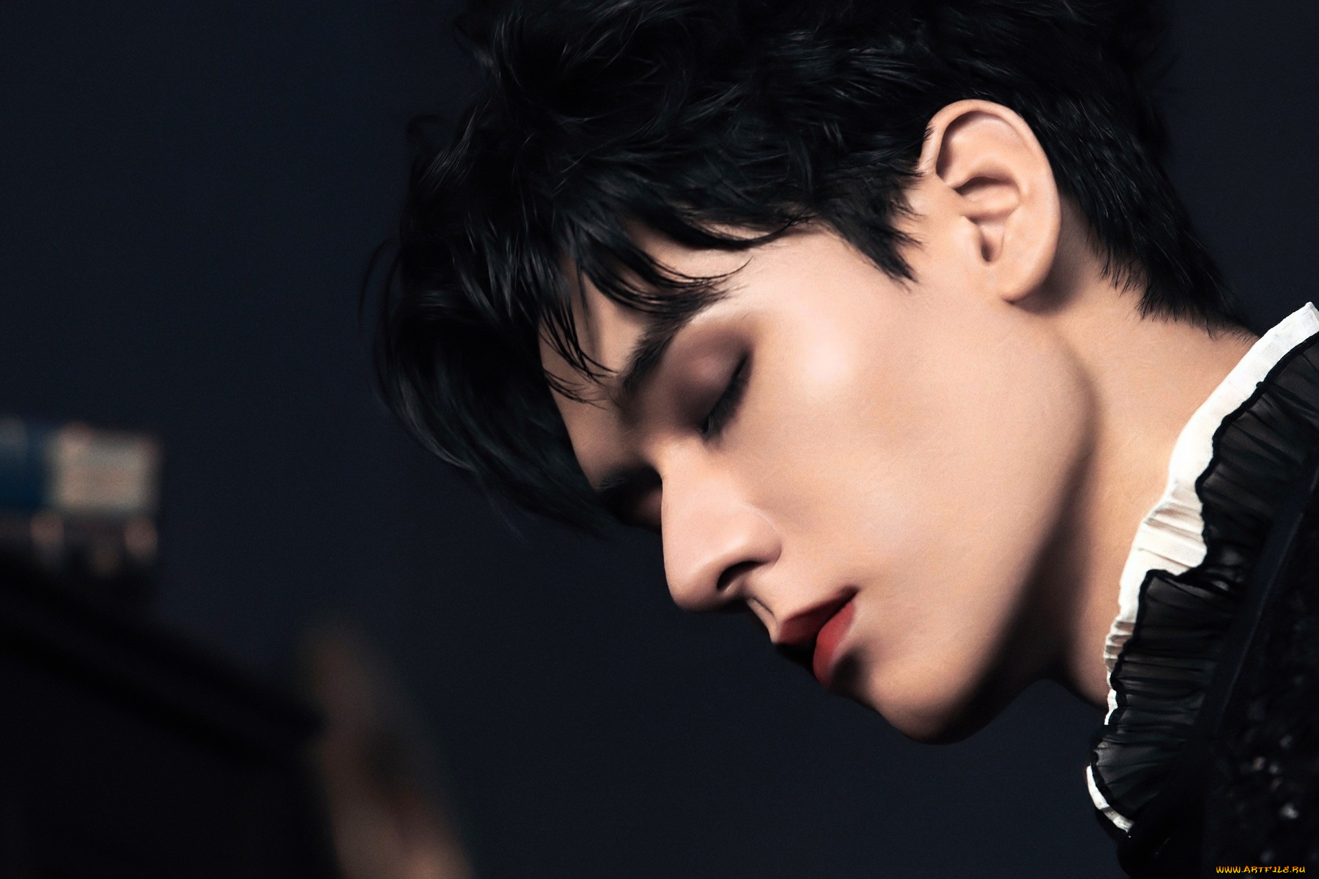 мужчины, gong, jun, |, simon, gong, актер, лицо, макияж