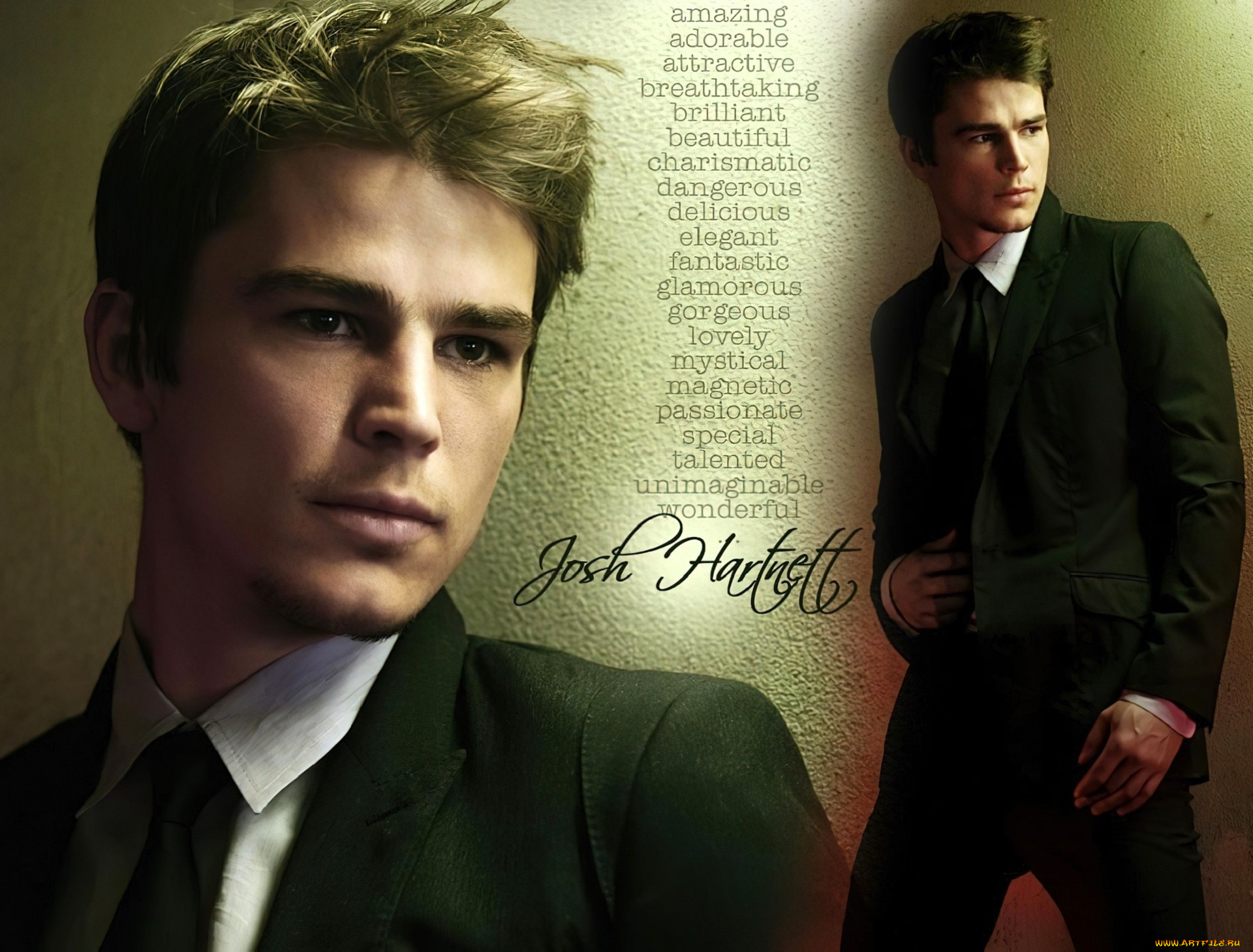 мужчины, josh, hartnett, актер, пиджак, галстук