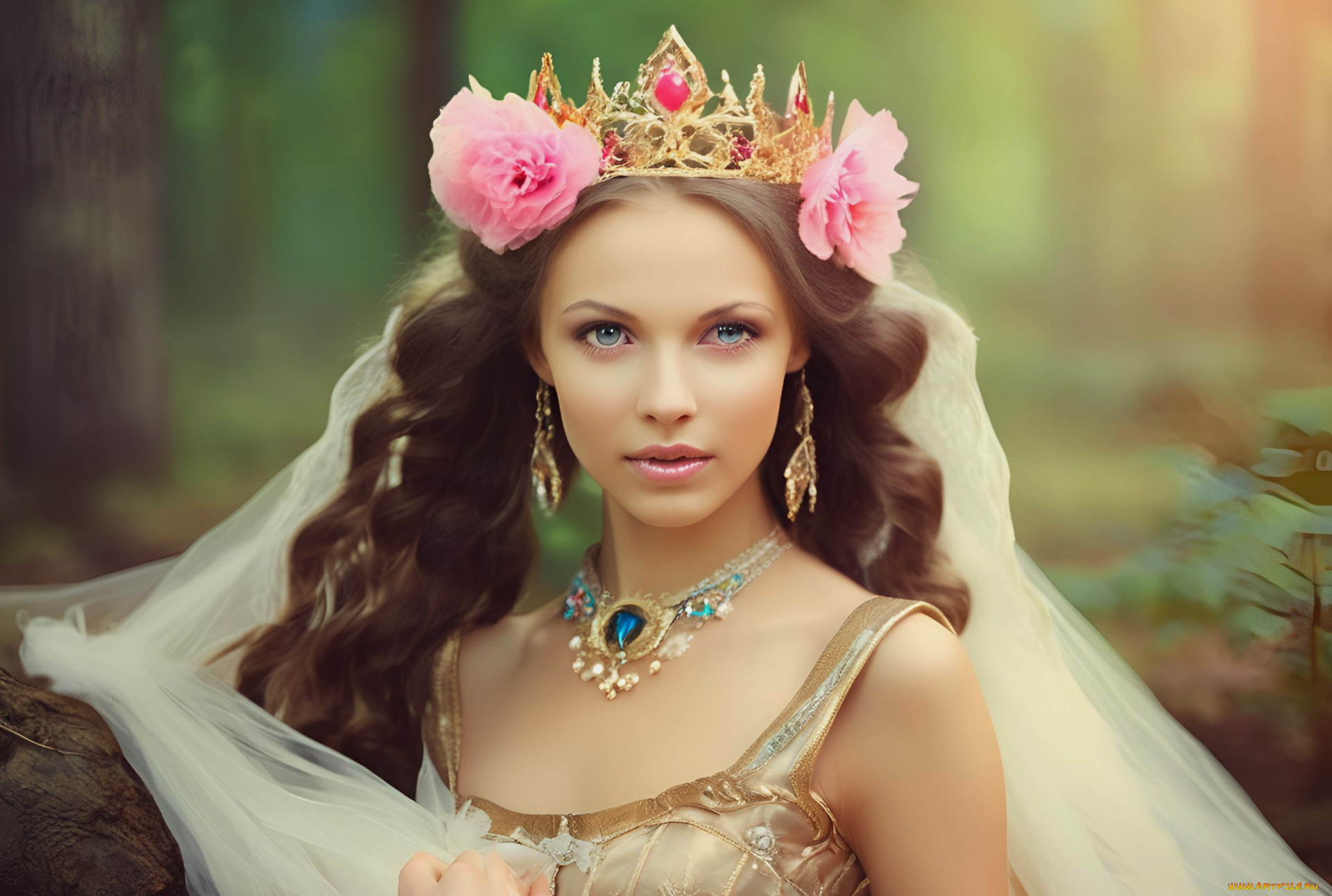 3д, графика, портреты, и, лица, , portraits, and, faсes, принцесса, корона, украшения