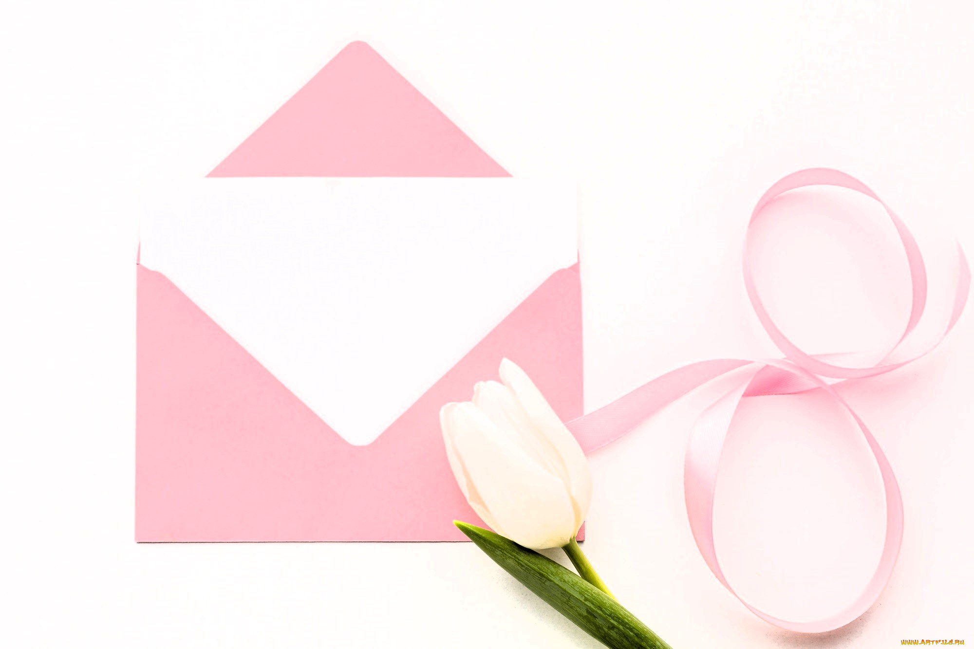 праздничные, международный, женский, день, -, 8, марта, конверт, письмо, тюльпан, лента, цифра
