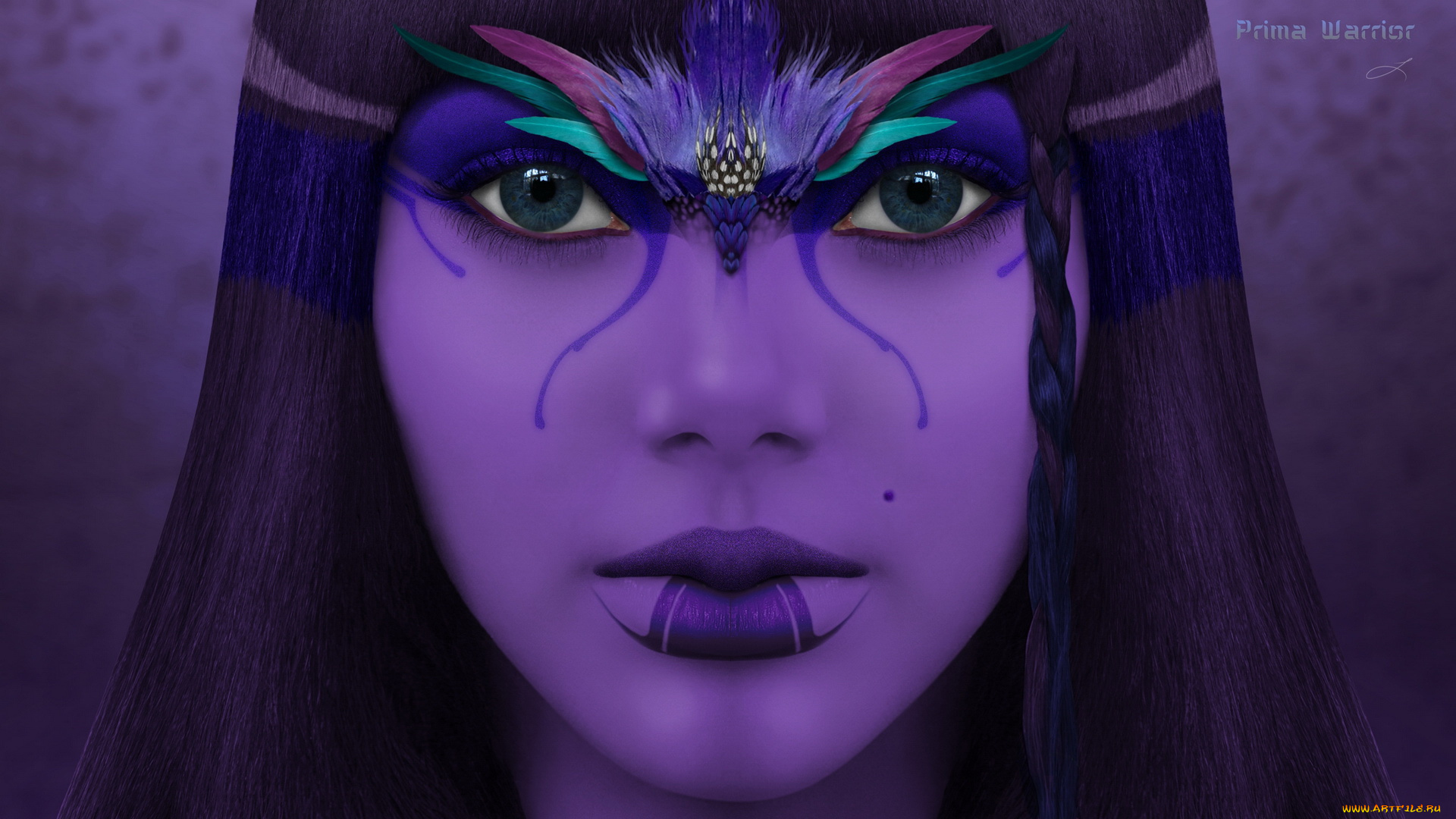 фэнтези, девушки, сиреневый, глаза