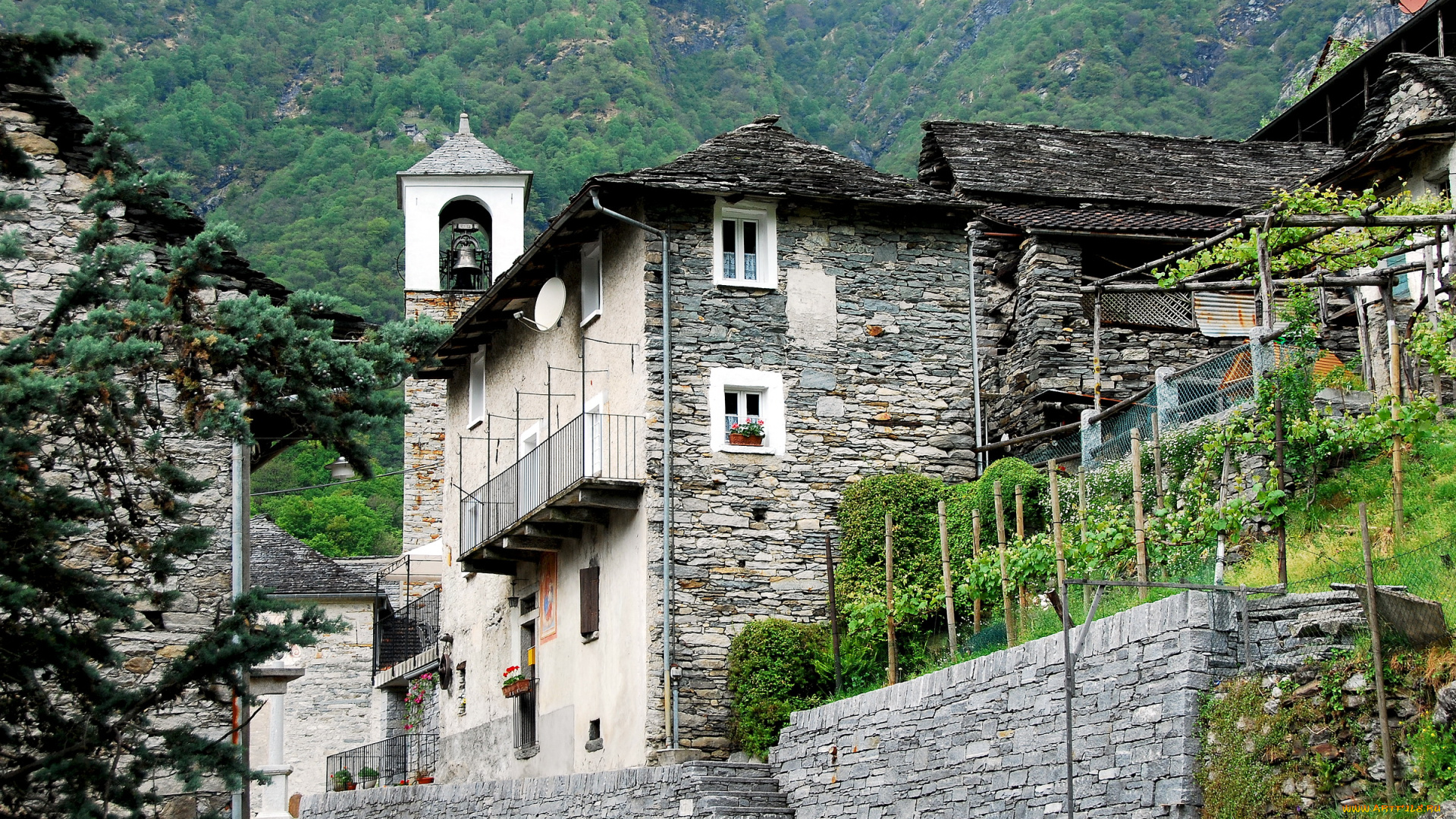 города, здания, дома, switzerland, ticino, vogorno