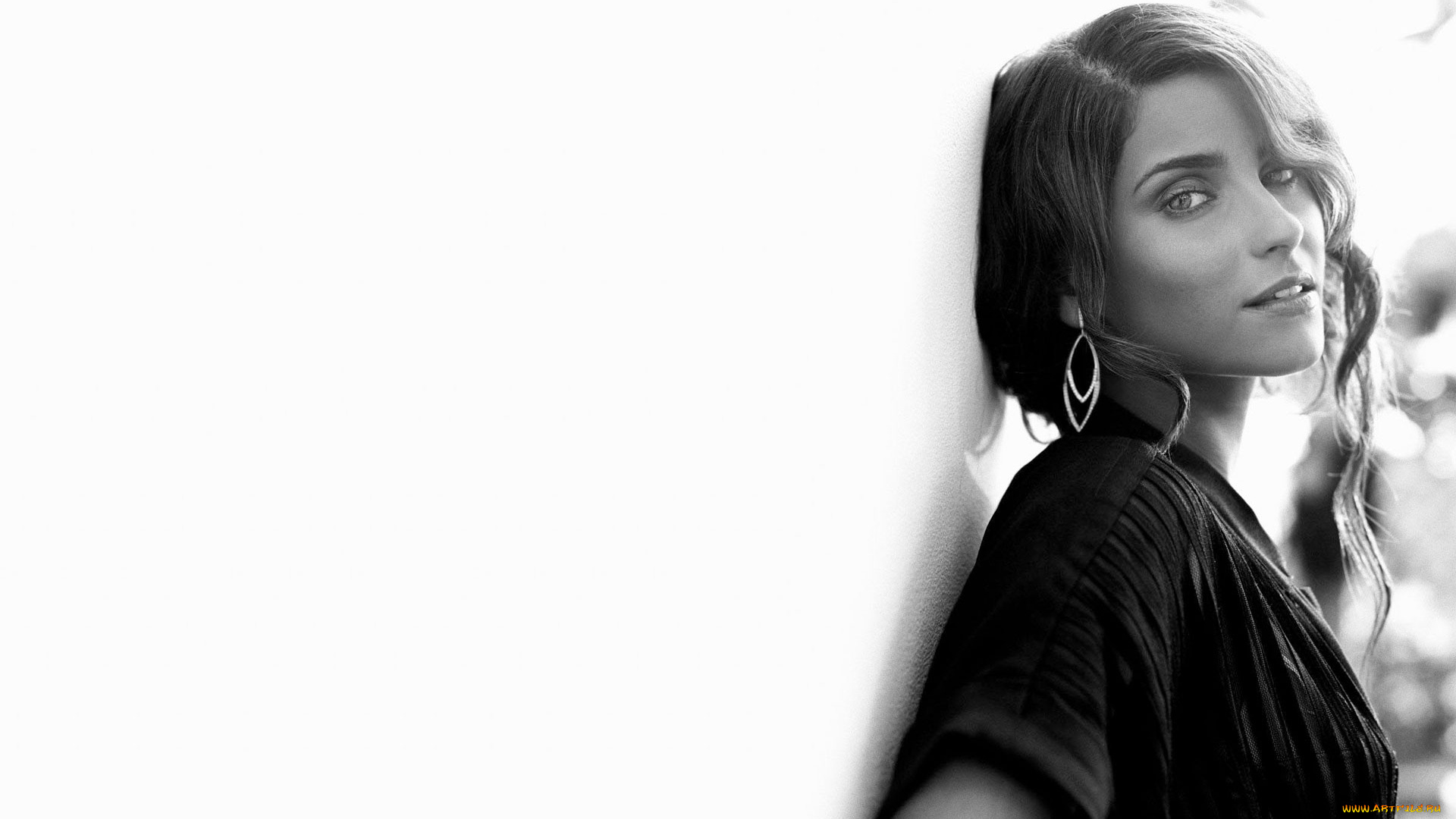 музыка, nelly, furtado, черно-белое, фото