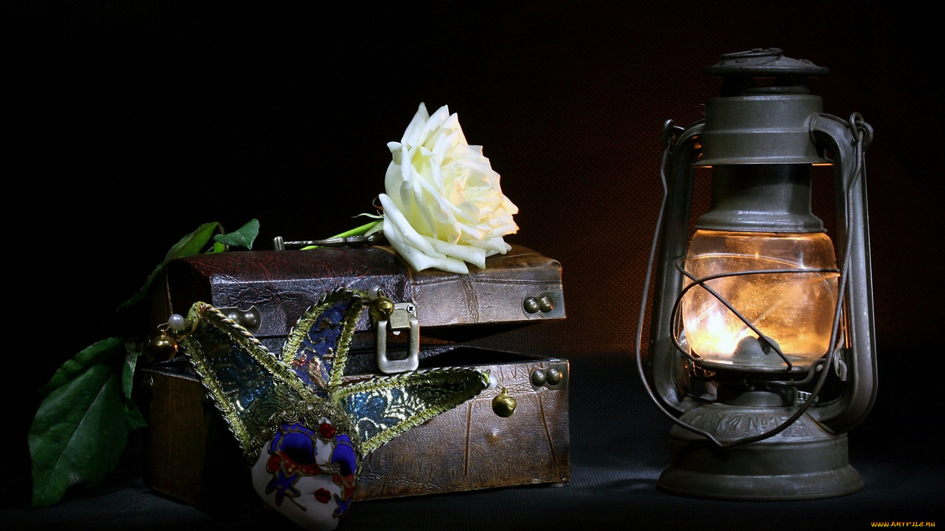 разное, осветительные, приборы, маска, фонарь, шкатулка, роза