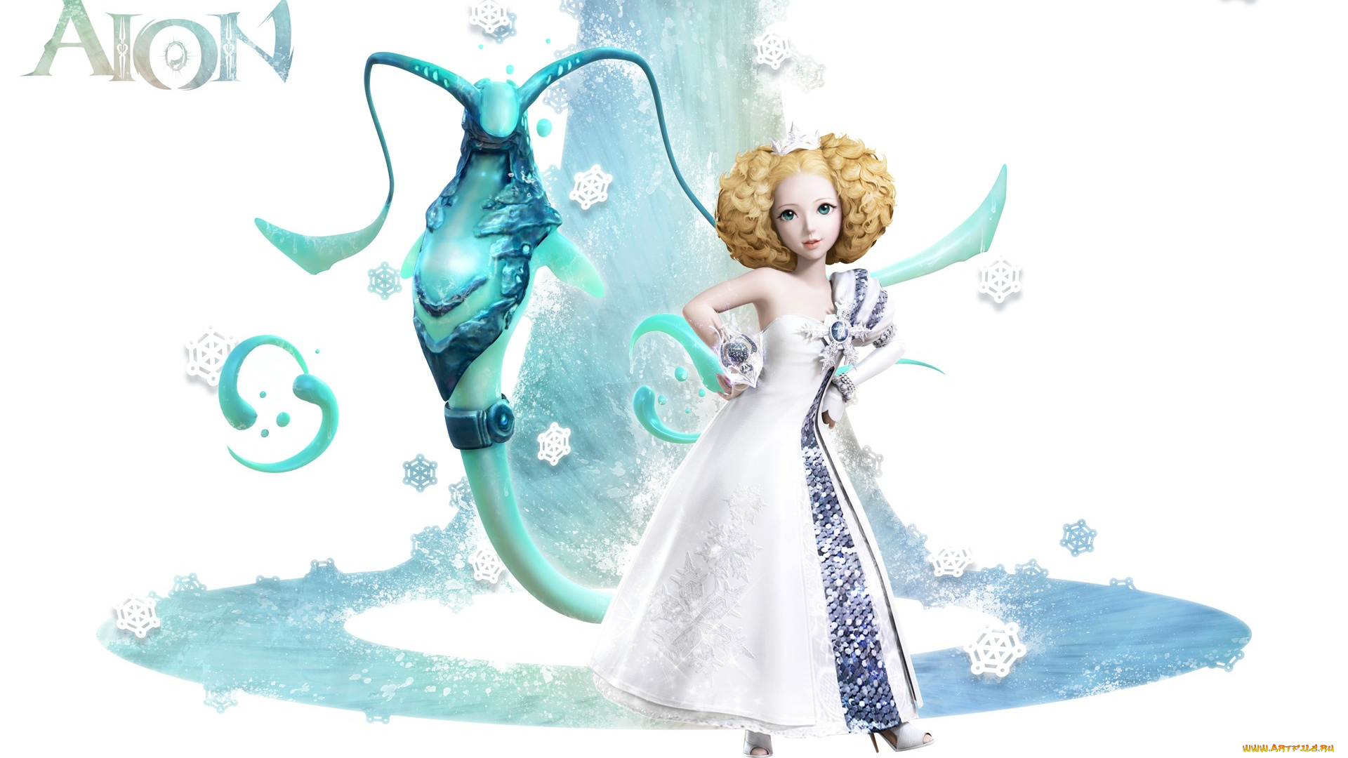 видео, игры, aion, the, tower, of, eternity, девушка, заклинатель, вода