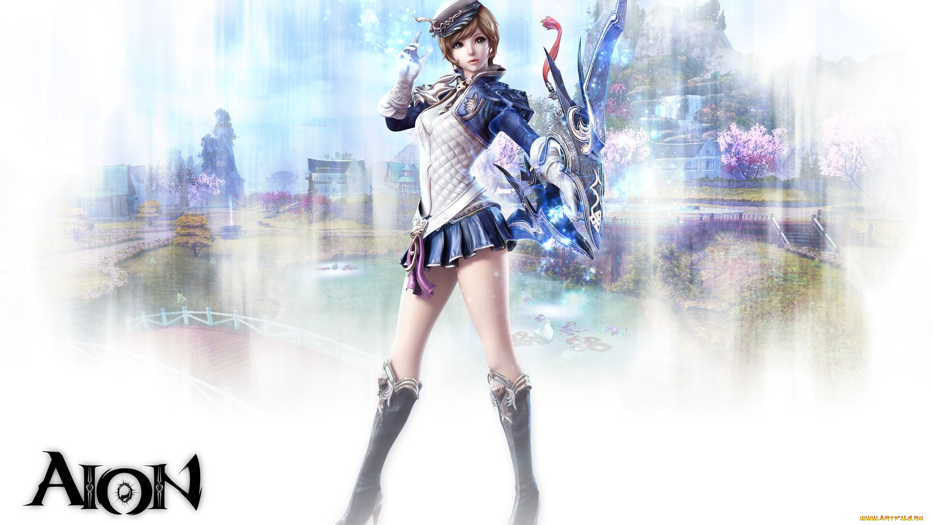 видео, игры, aion, the, tower, of, eternity, магия, лучник, девушка