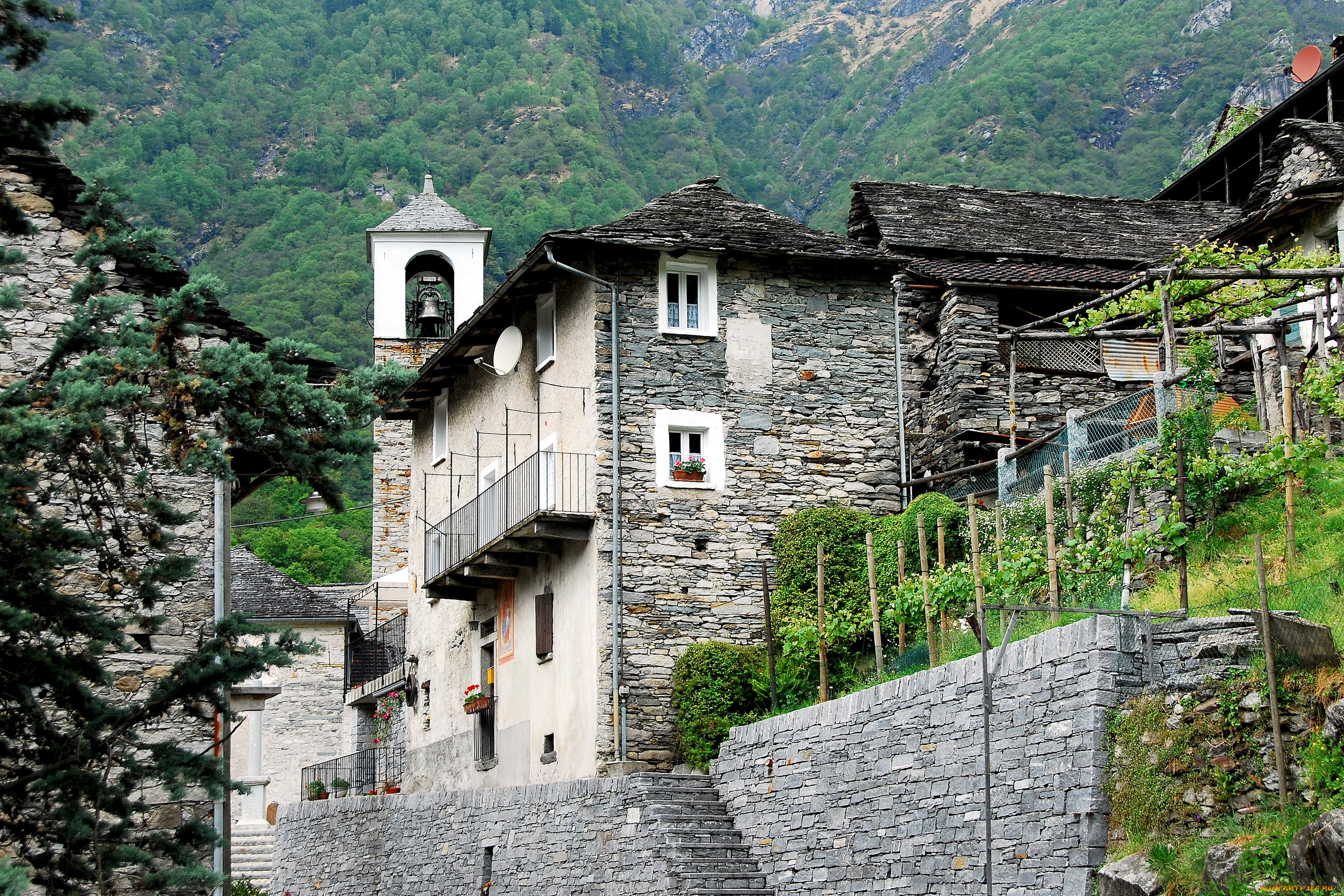 города, здания, дома, switzerland, ticino, vogorno