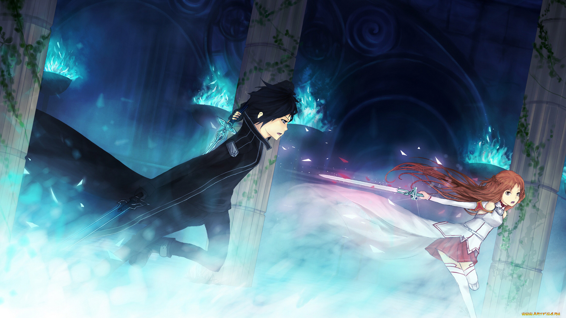 аниме, sword, art, online