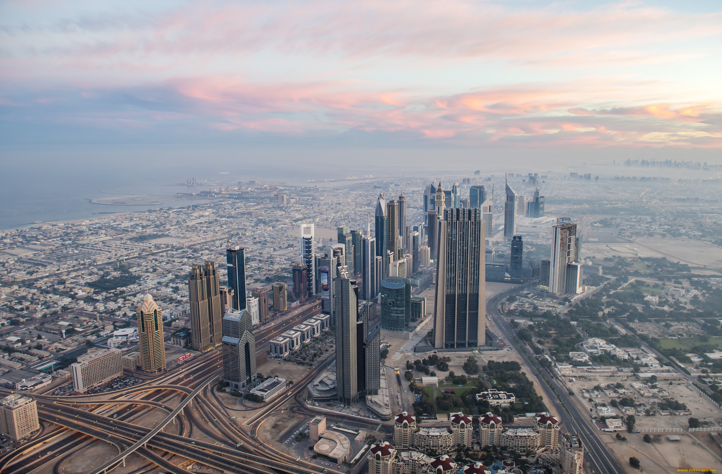 города, дубаи, , оаэ, панорама