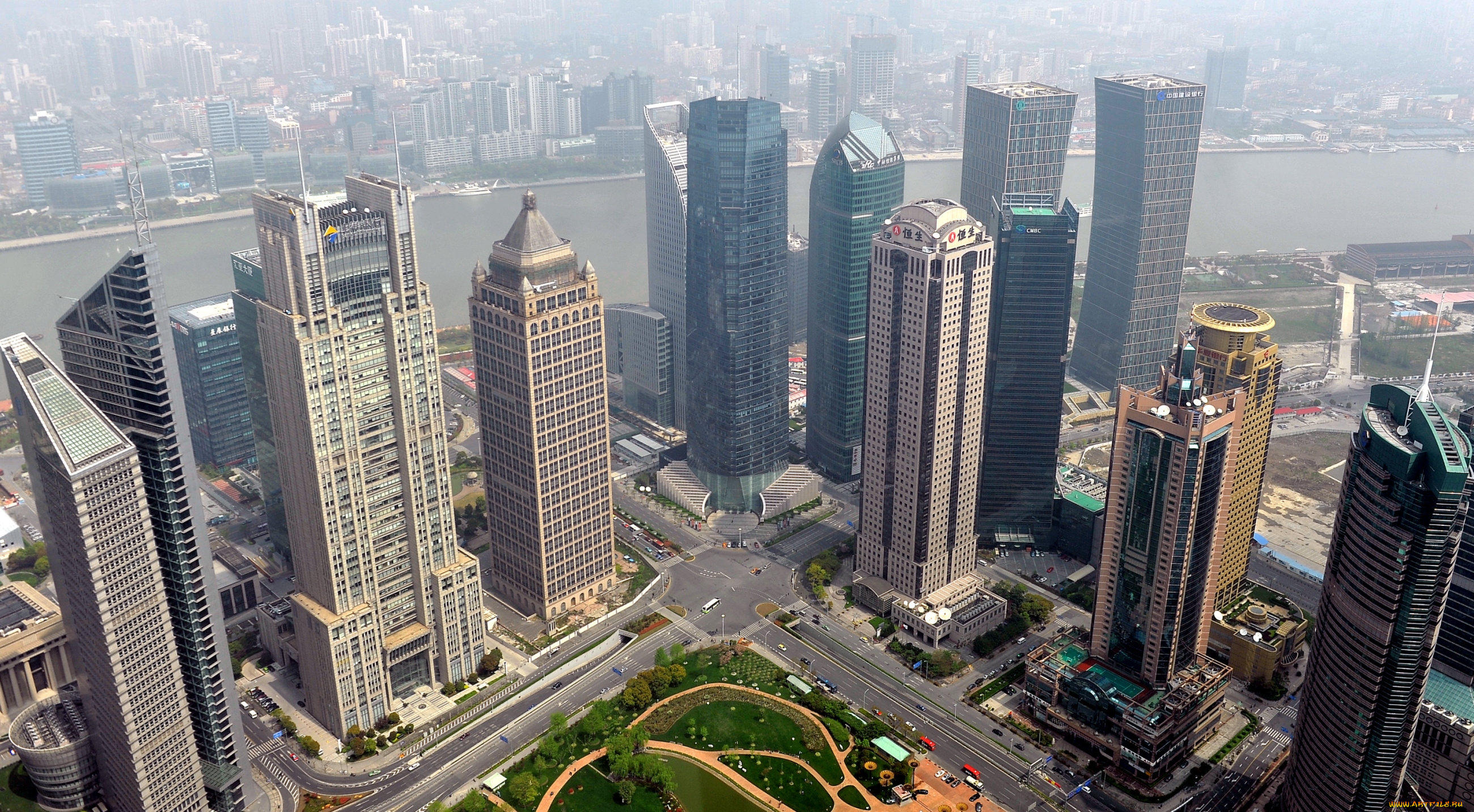 города, шанхай, , китай, небоскребы