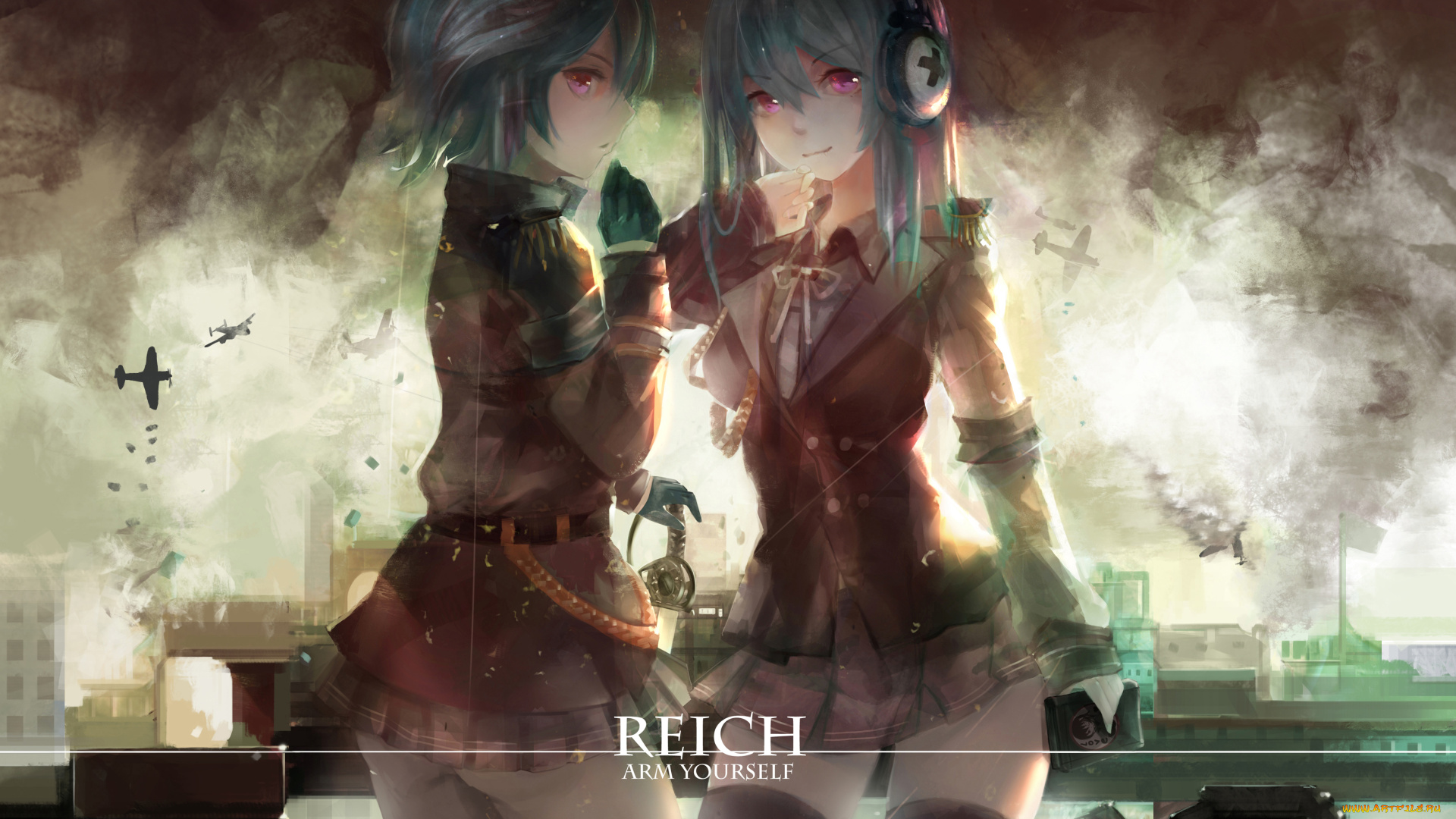 аниме, оружие, , техника, , технологии, magician, zhan, jian, shao, nyu, bismarck, девушки, арт, artist