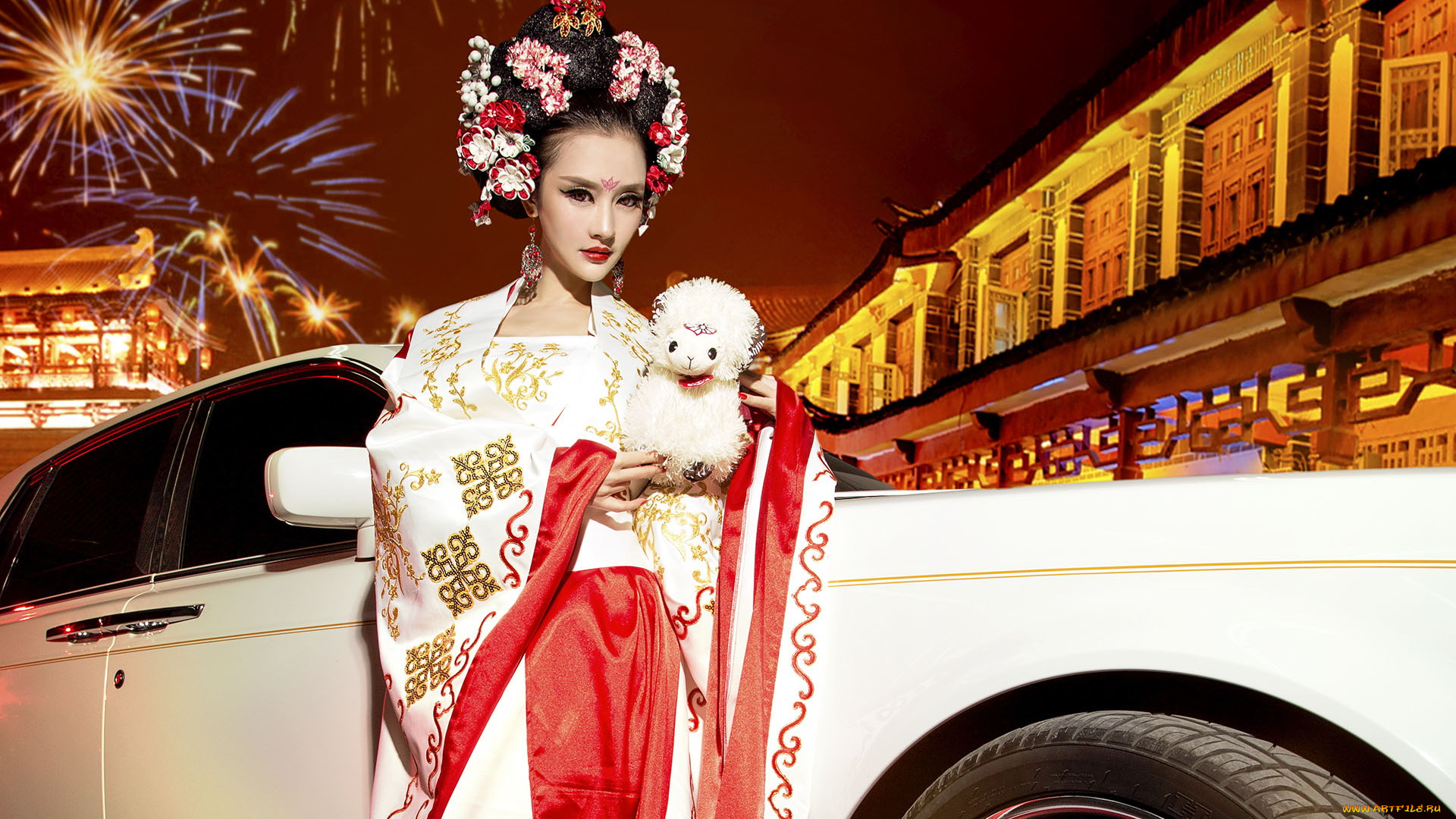 автомобили, -авто, с, девушками, взгляд, фон, автомобиль, азиатка, девушка