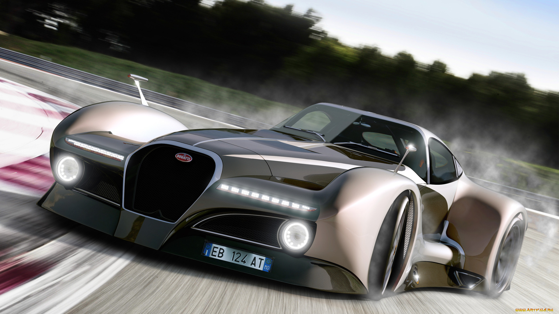 автомобили, 3д, bugatti