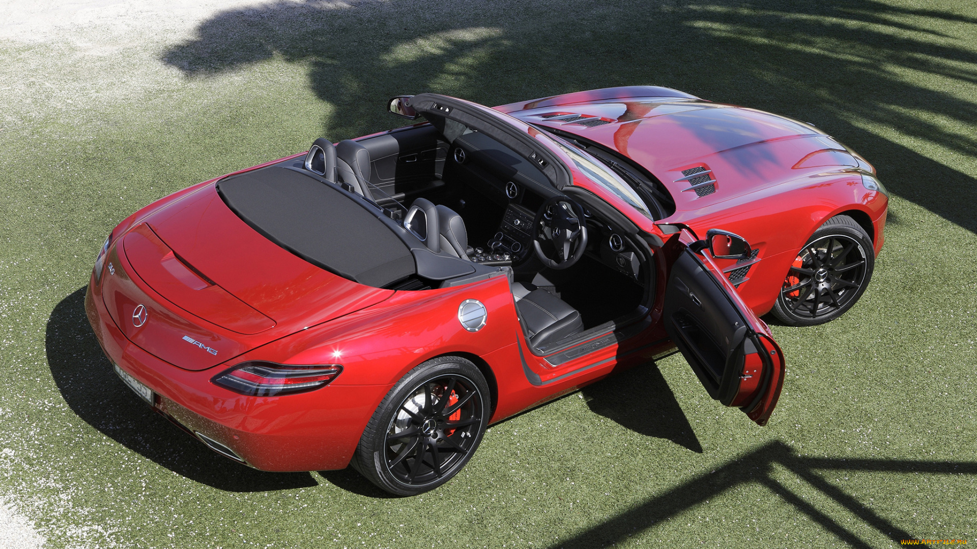 автомобили, mercedes-benz, r197, au-spec, roadster, amg, sls, 63, красный