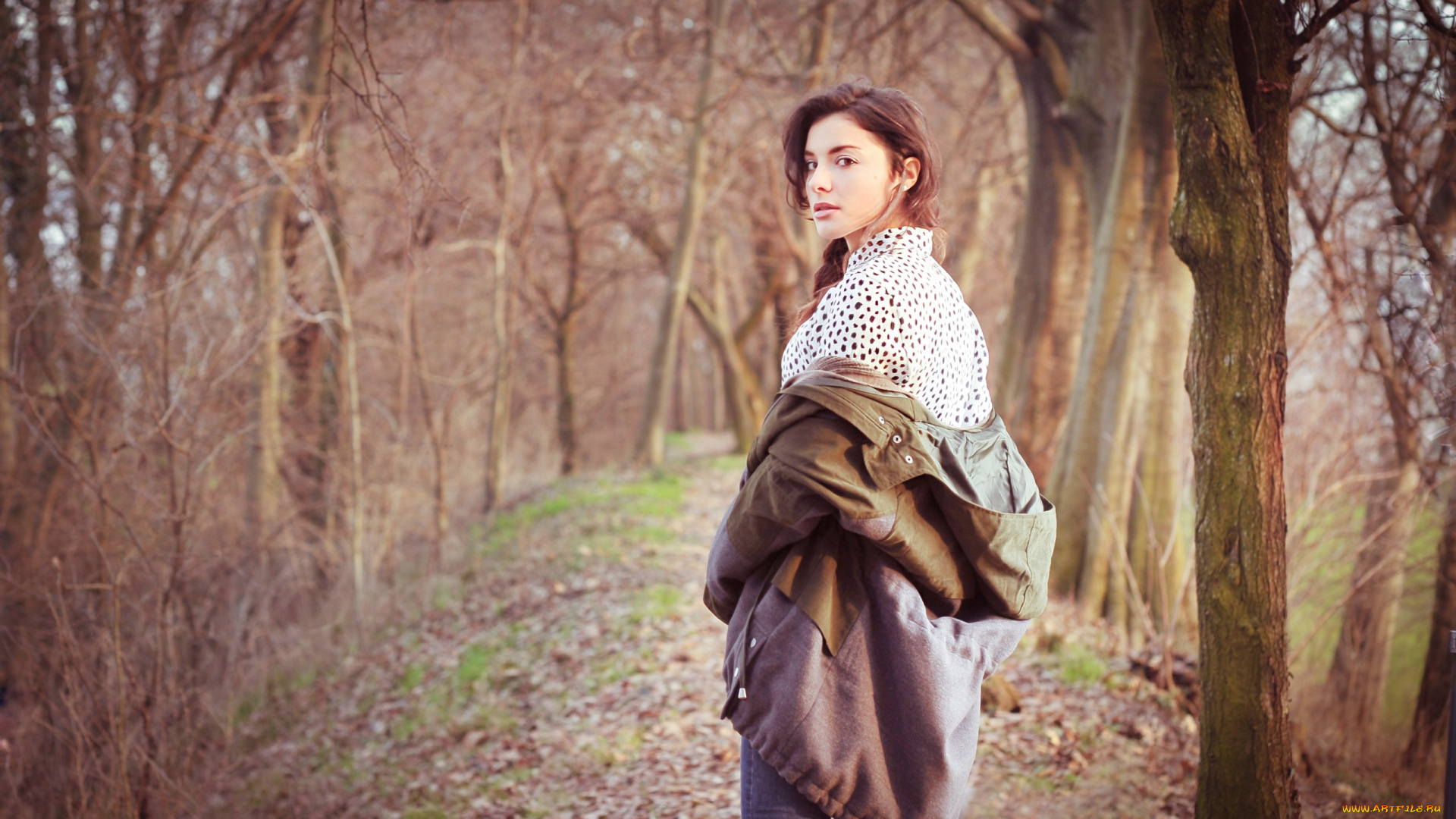 девушки, -unsort, , брюнетки, , шатенки, брюнетка, девушка, рубашка, куртка, взгляд