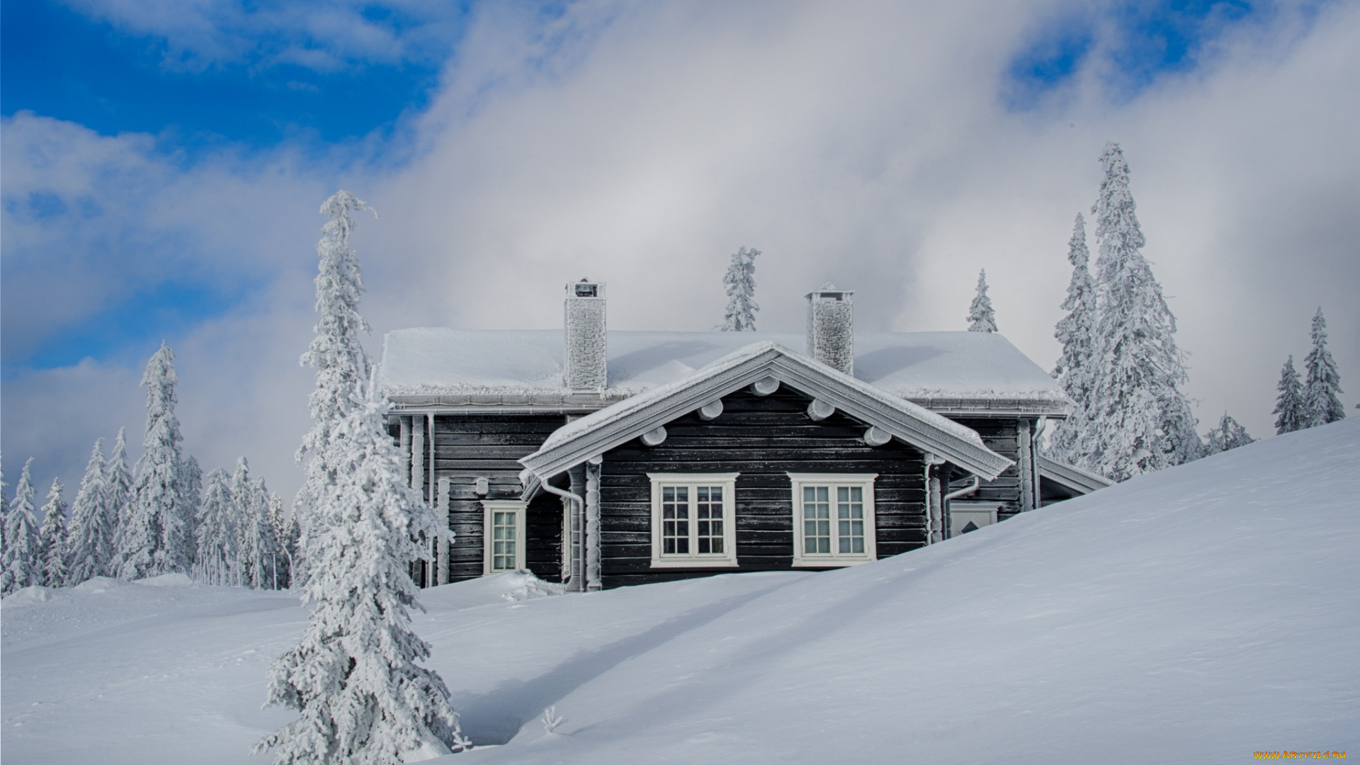 города, -, здания, , дома, природа, хижина, снег, зима