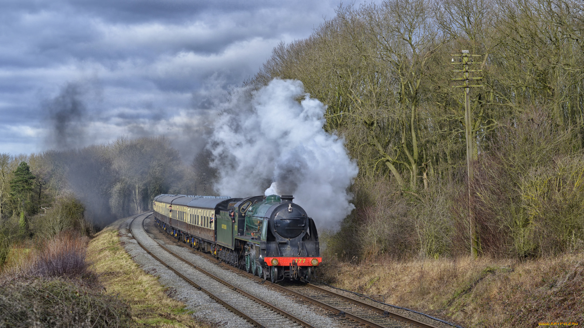 техника, паровозы, паровоз, дорога, железная