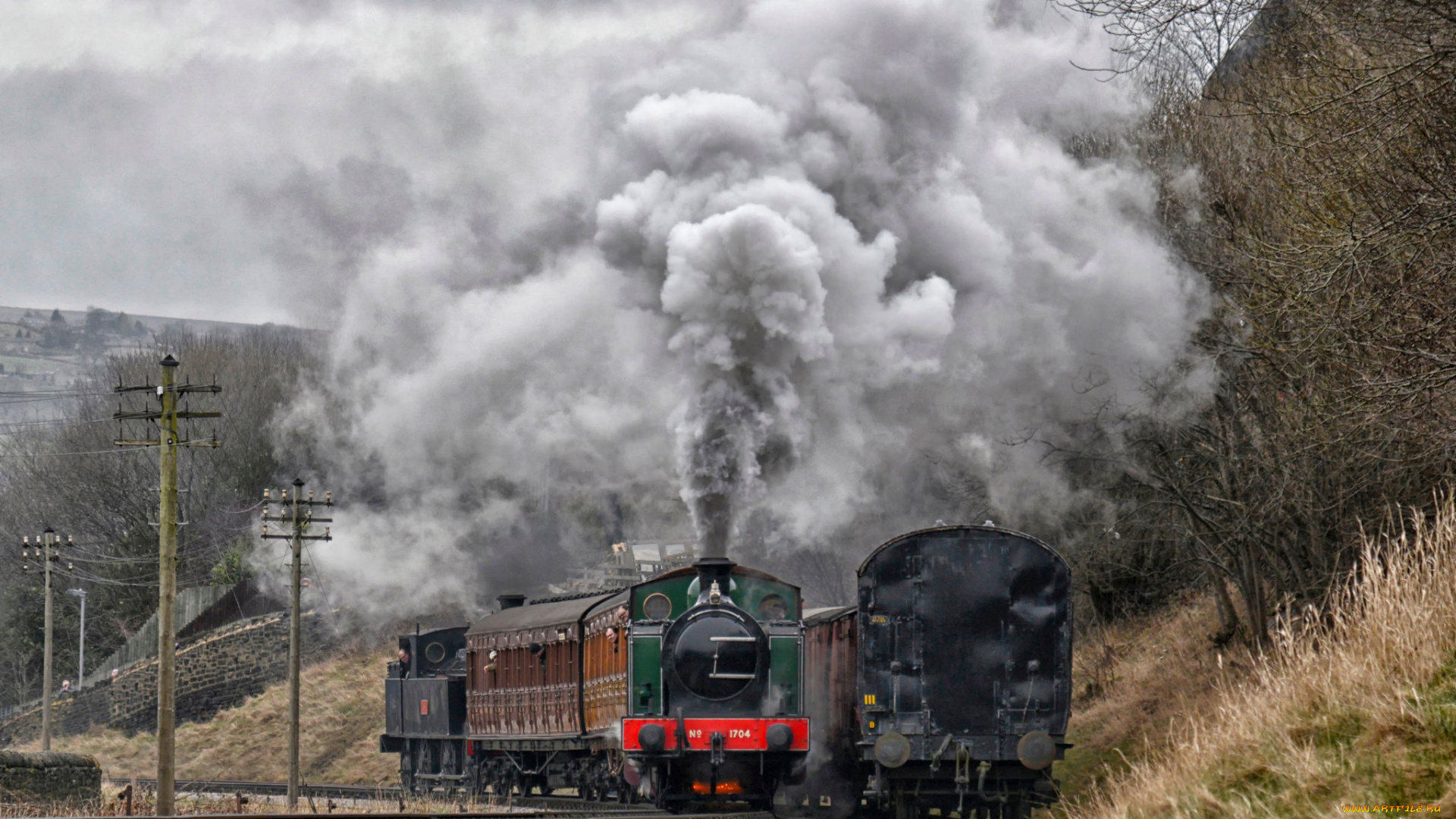 техника, паровозы, паровоз, дорога, железная