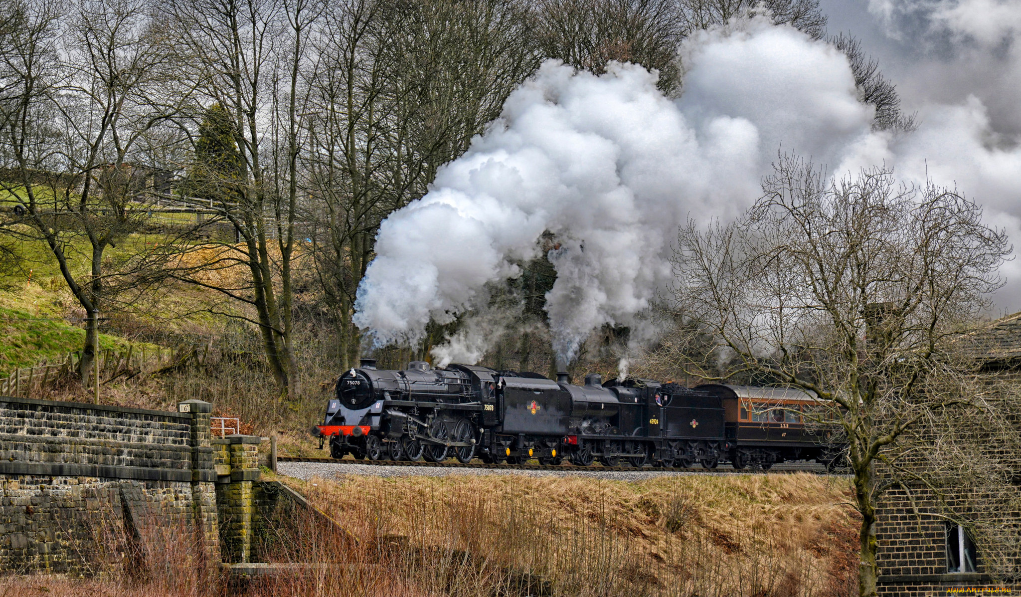 техника, паровозы, дорога, паровоз, железная