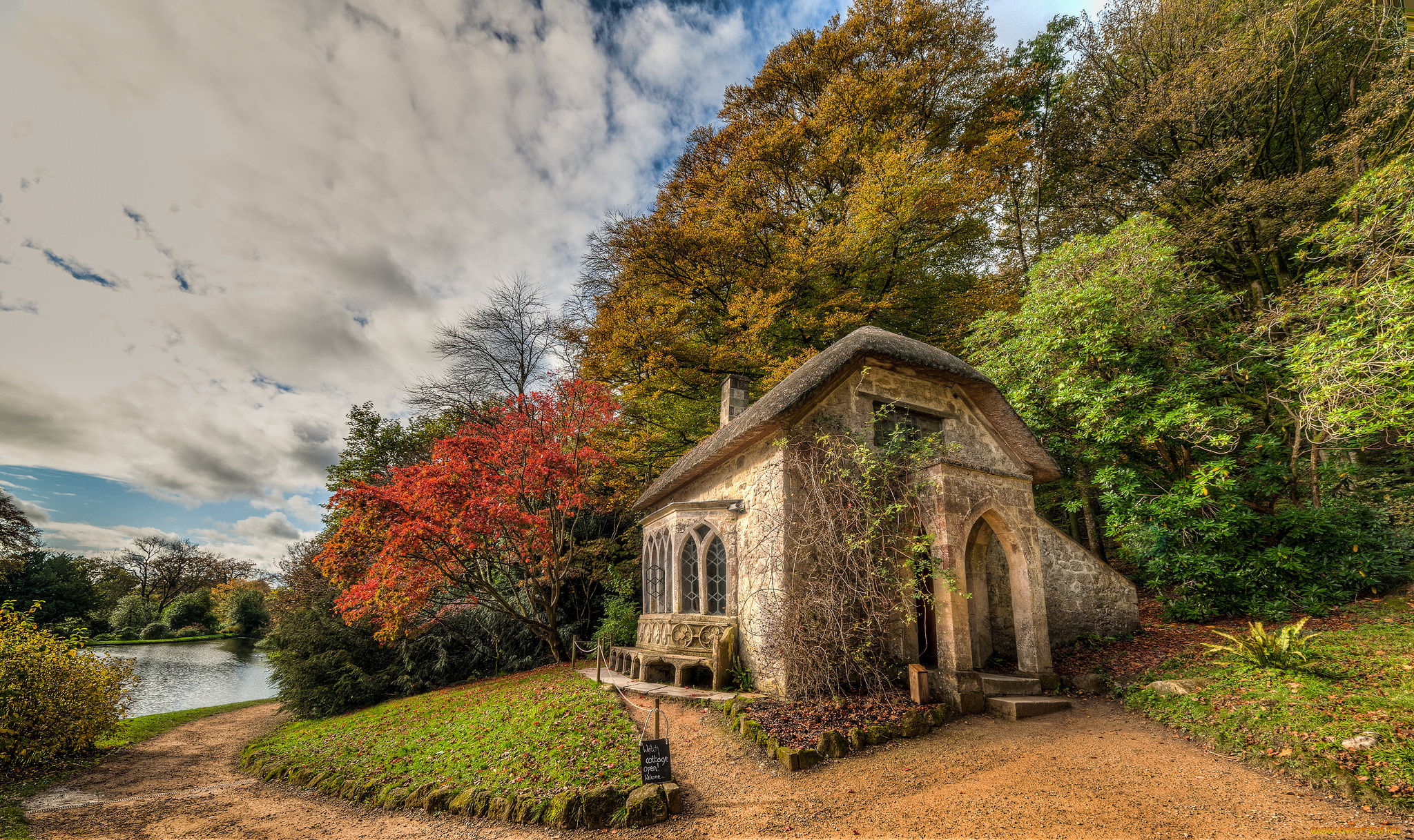 города, -, здания, , дома, здание, дорога, лес, река